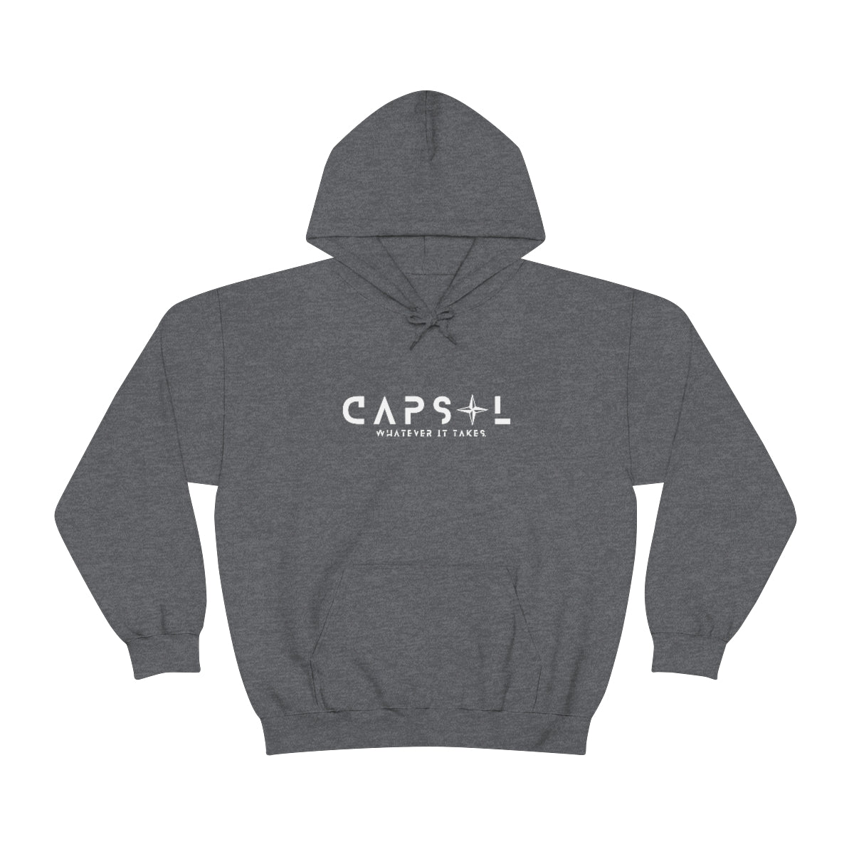 Star - white text - Hooded Sweatshirt