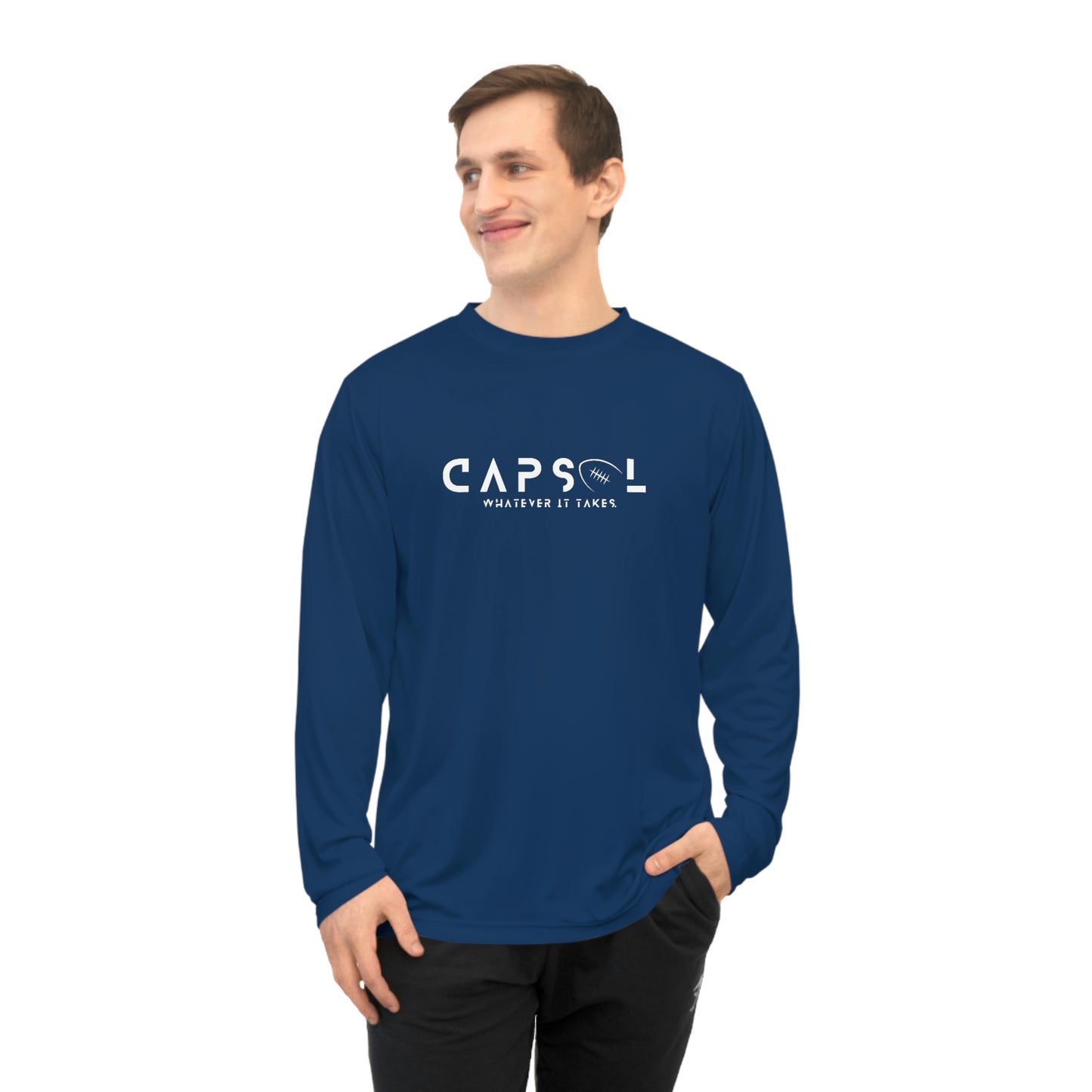 Football - white text - Performance Long Sleeve Shirt - basic