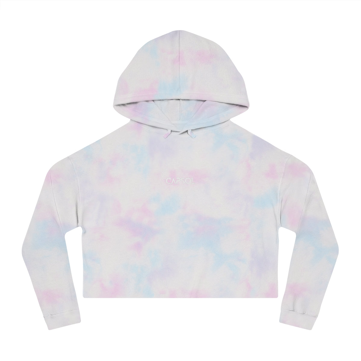 CapSol (front) - white/pink text - Women’s Cropped Hooded Sweatshirt INDEPENDENT