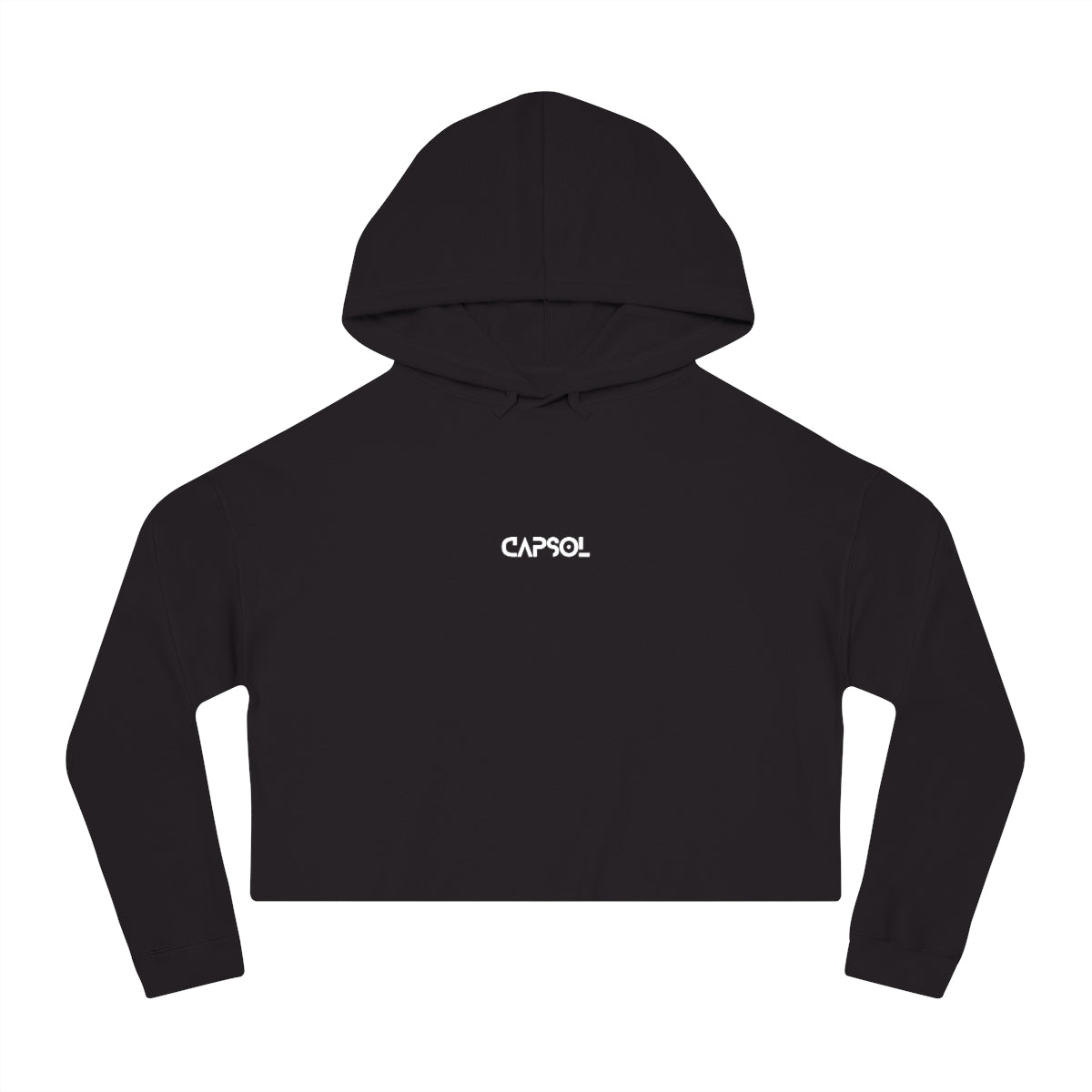 CapSol (front) - black text - Women’s Cropped Hooded Sweatshirt INDEPENDENT