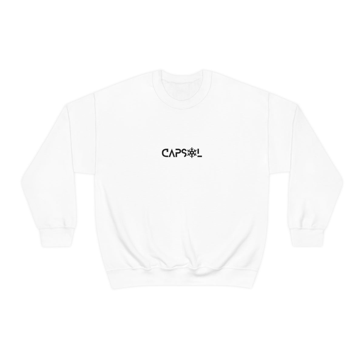 CapSol (front) - black text - SNOWFLAKE - Unisex Heavy Blend™ Crewneck Sweatshirt