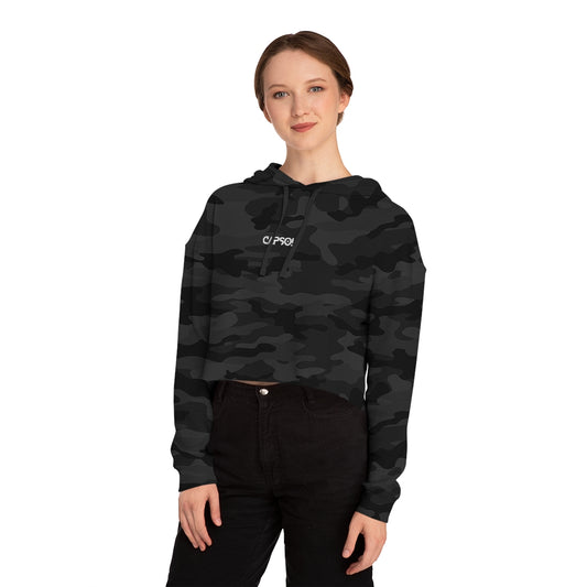 CapSol (front) - black text - Women’s Cropped Hooded Sweatshirt INDEPENDENT