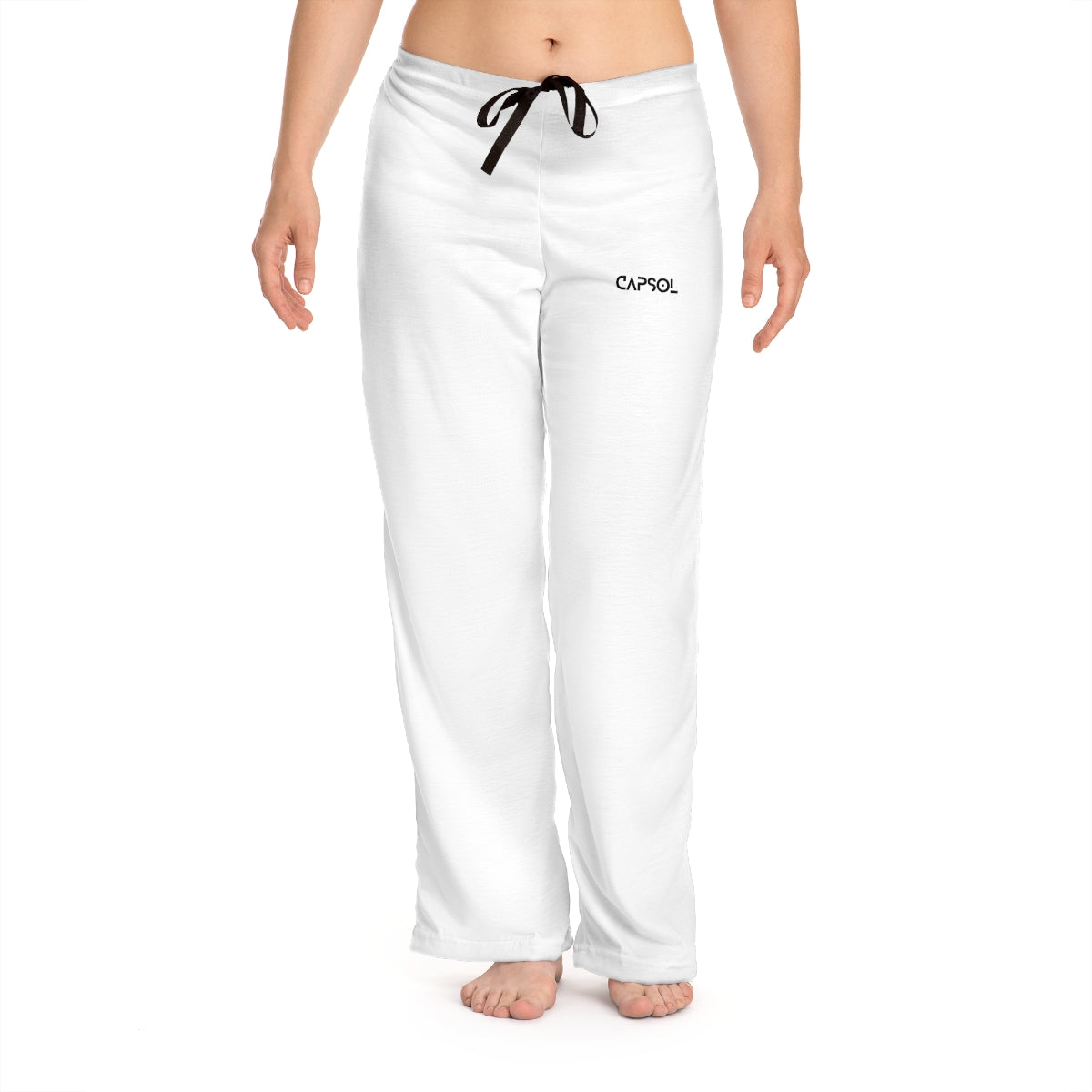 CapSol (front left) - black text - Women's Pajama Pants (AOP)