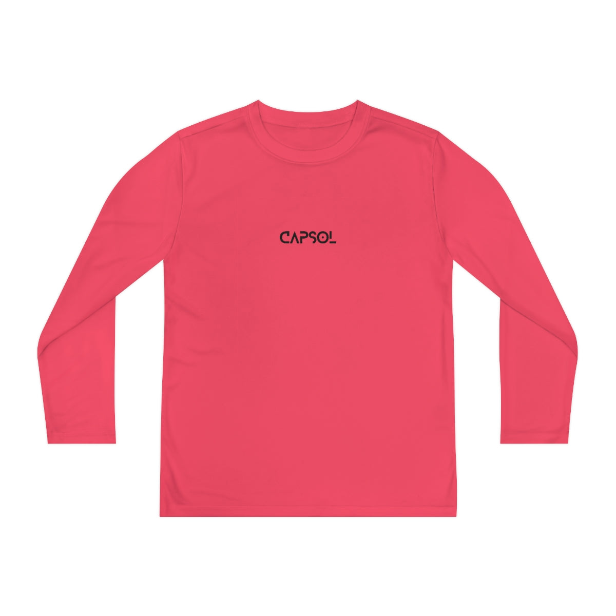 CapSol (front) - b/w text - Youth Long Sleeve Competitor Tee