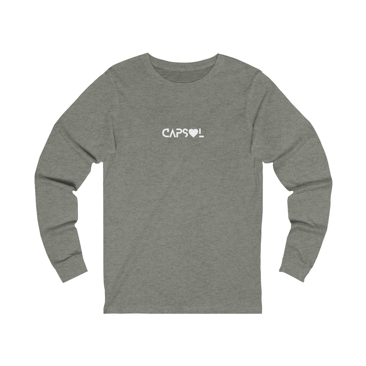 CapSol (front) - white text - VDAY - Unisex Jersey Long Sleeve Tee