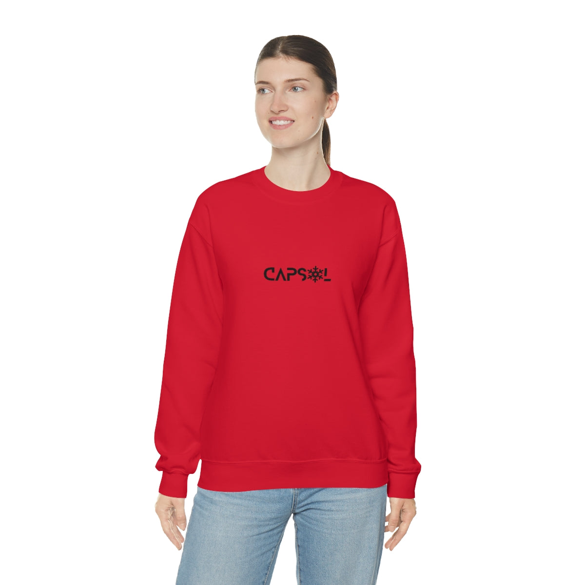 CapSol (front) - black text - SNOWFLAKE - Unisex Heavy Blend™ Crewneck Sweatshirt