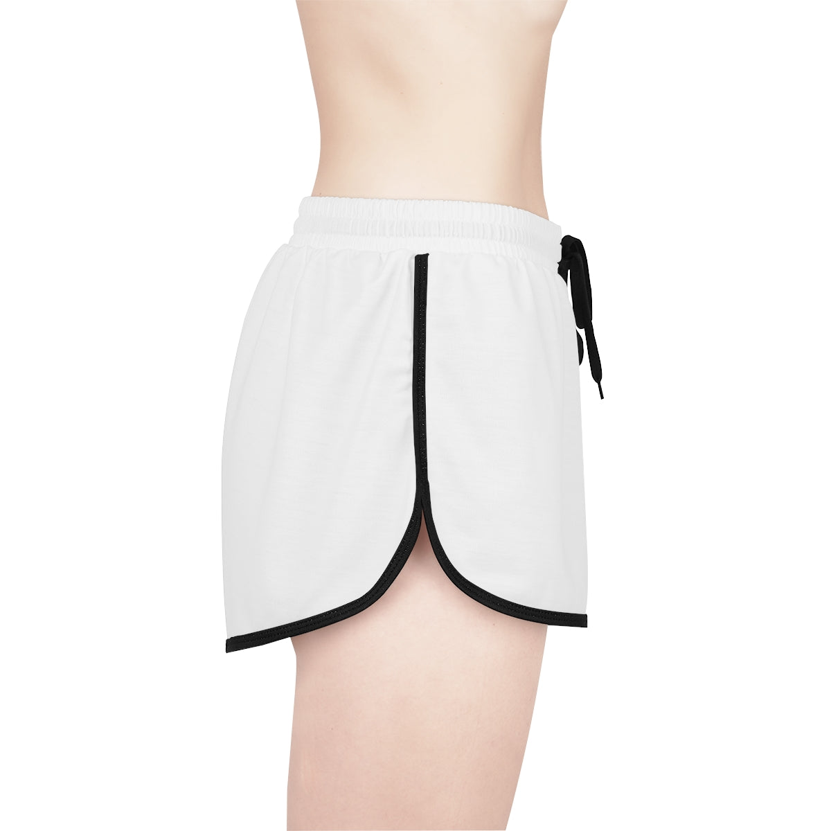 CapSol (front left) - pink text - Women's Relaxed Shorts (AOP)