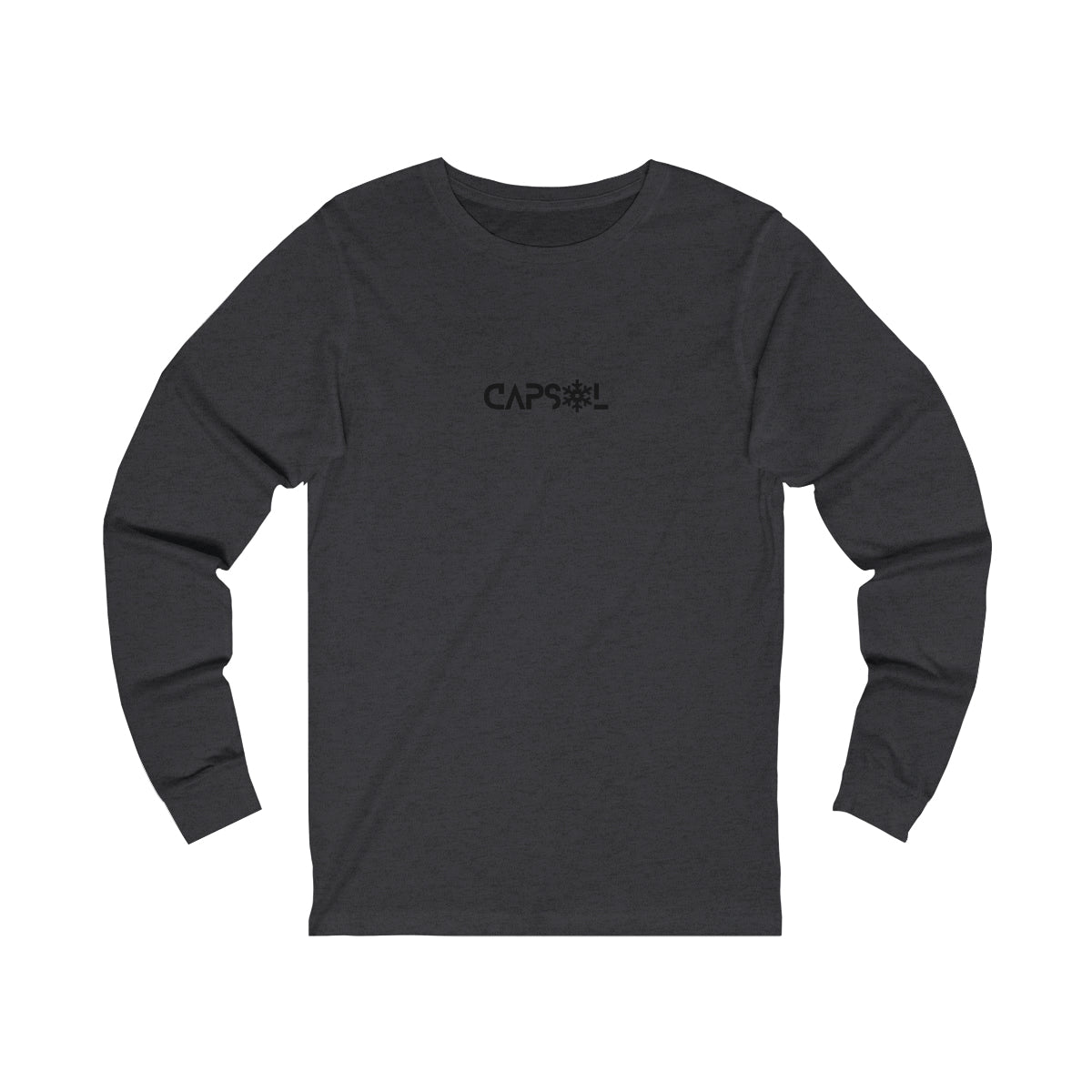 CapSol (front) - black text - SNOWFLAKE - Unisex Jersey Long Sleeve Tee