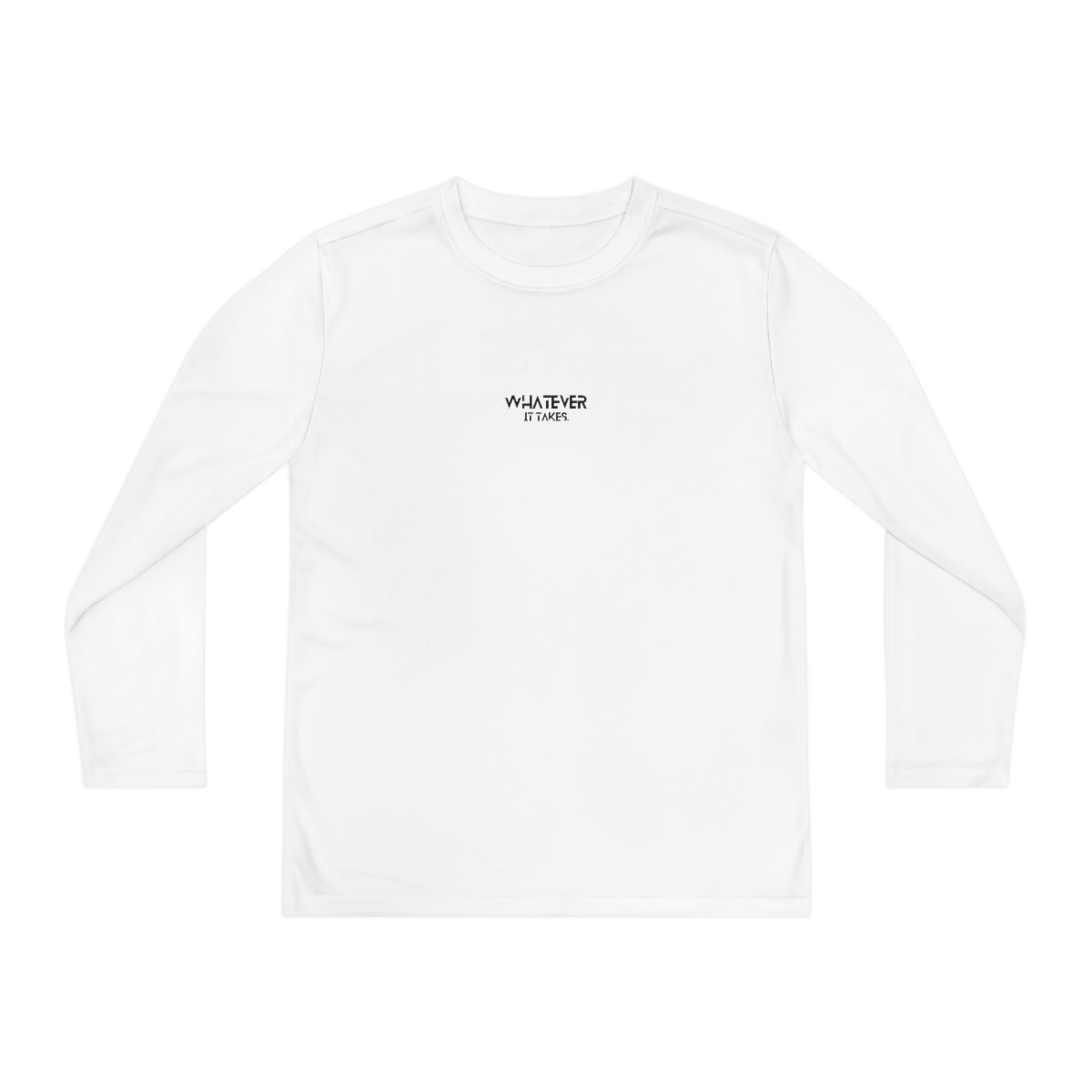 Whatever it takes (front) - b/w text - Youth Long Sleeve Competitor Tee