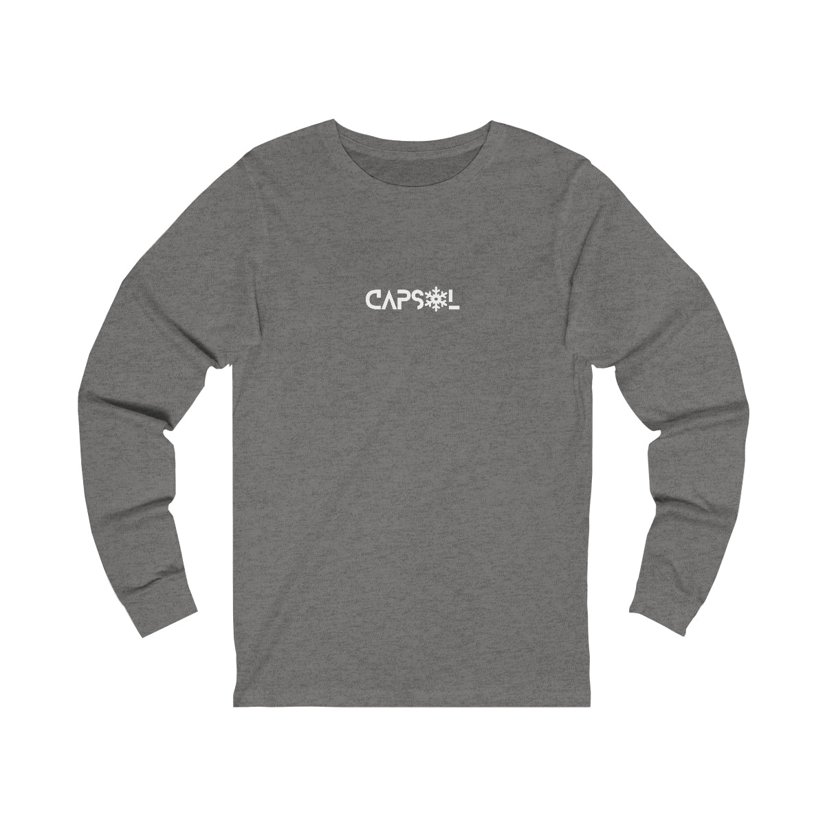 CapSol (front) - white text - SNOWFLAKE - Unisex Jersey Long Sleeve Tee