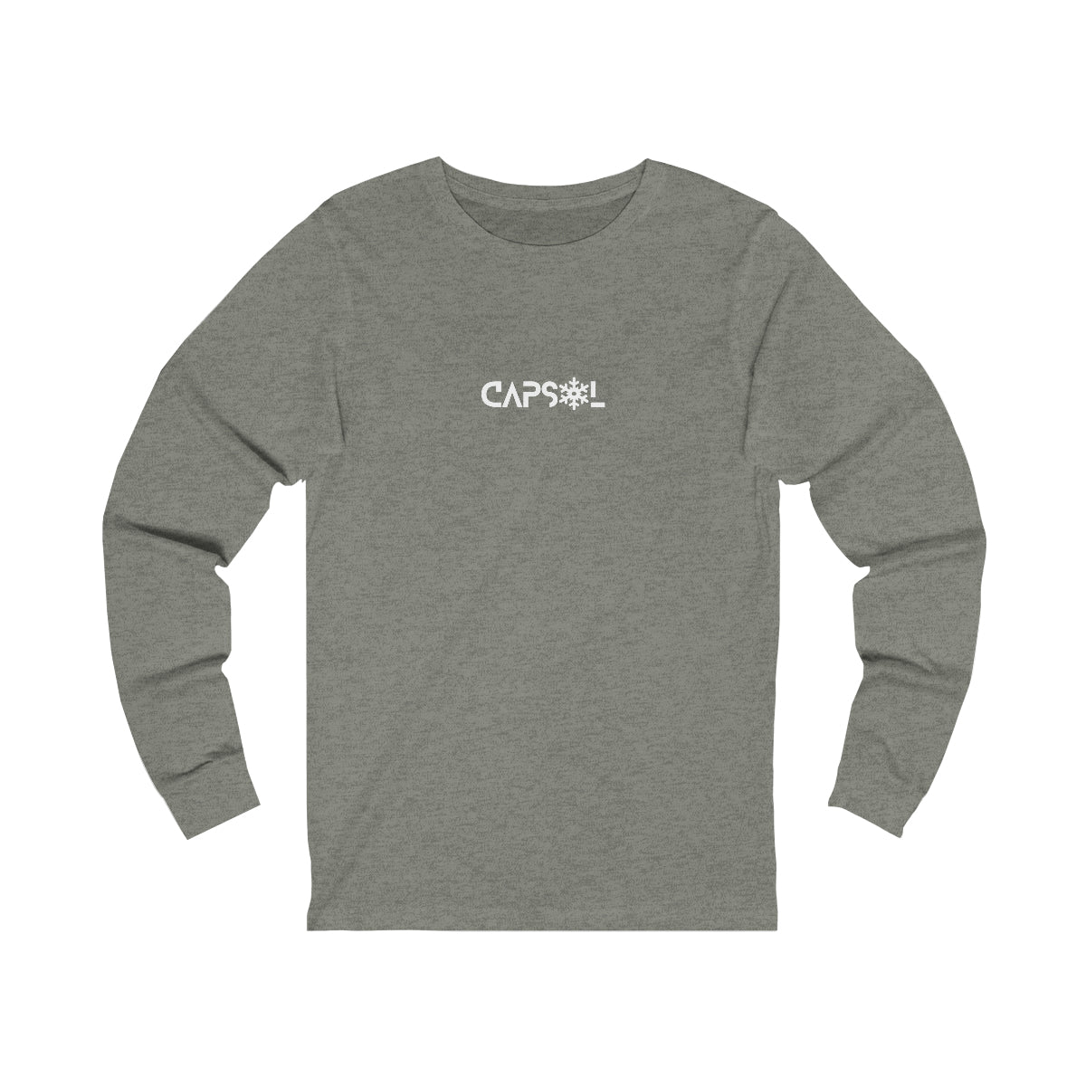 CapSol (front) - white text - SNOWFLAKE - Unisex Jersey Long Sleeve Tee