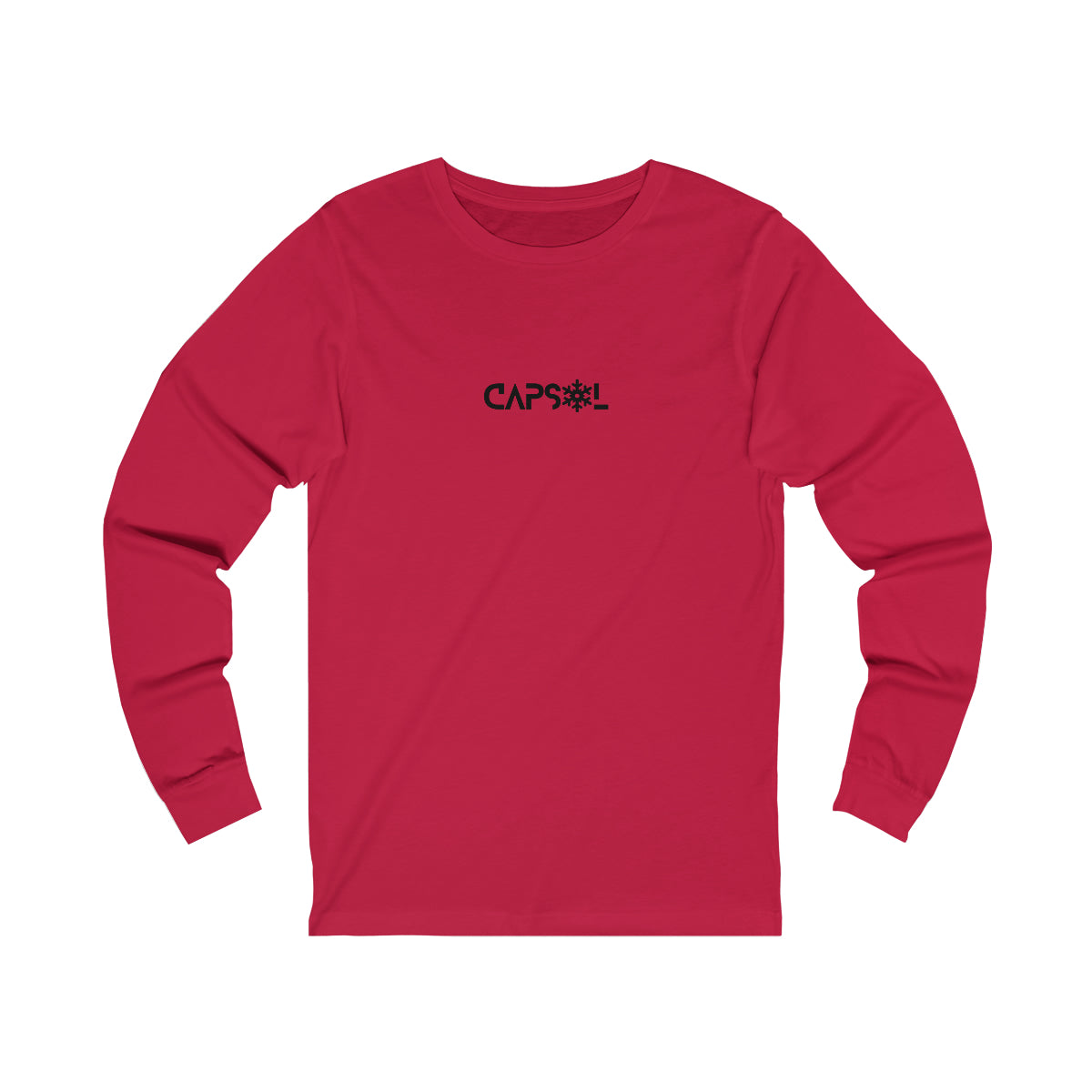 CapSol (front) - black text - SNOWFLAKE - Unisex Jersey Long Sleeve Tee