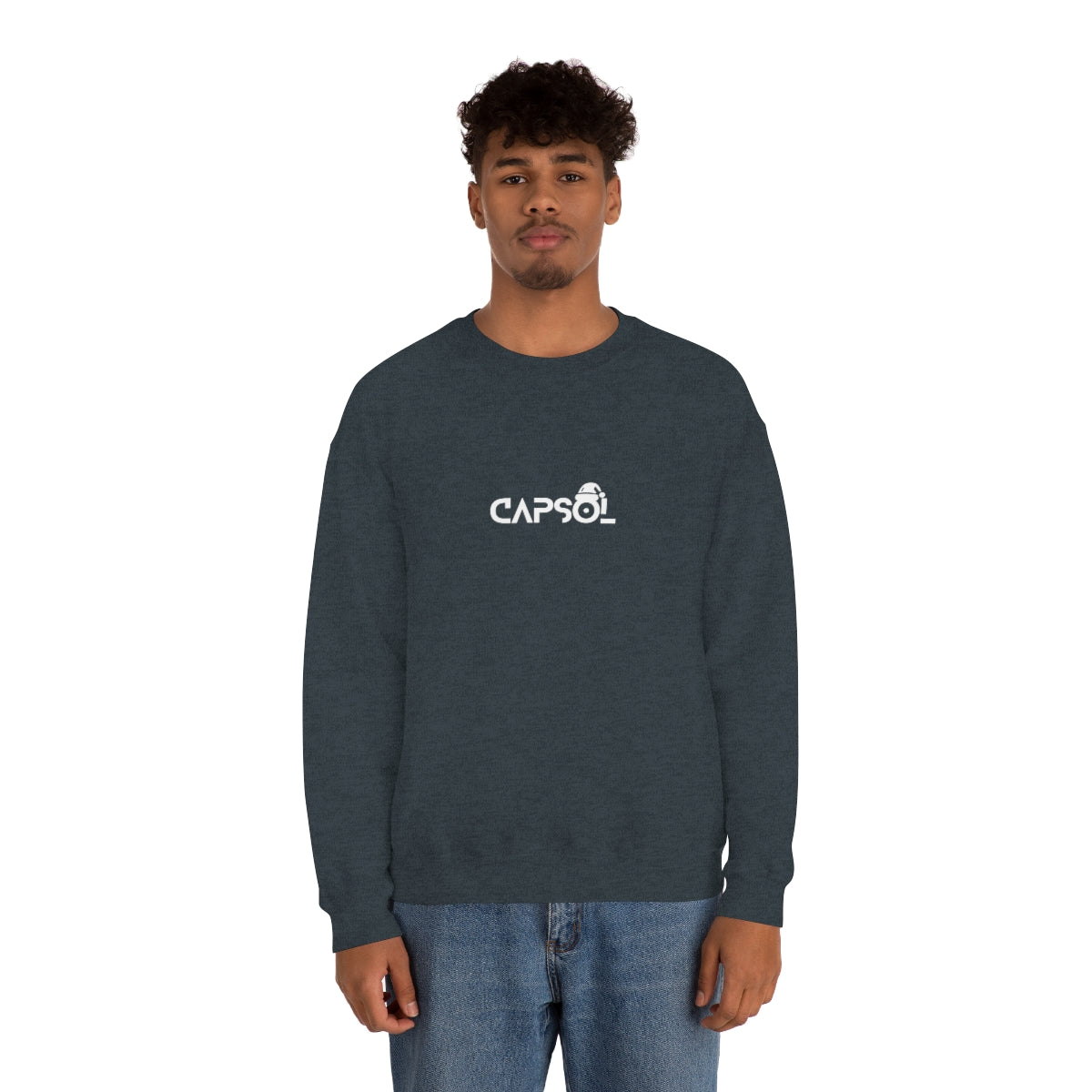 CapSol (front) - white text - XMAS - Unisex Heavy Blend™ Crewneck Sweatshirt