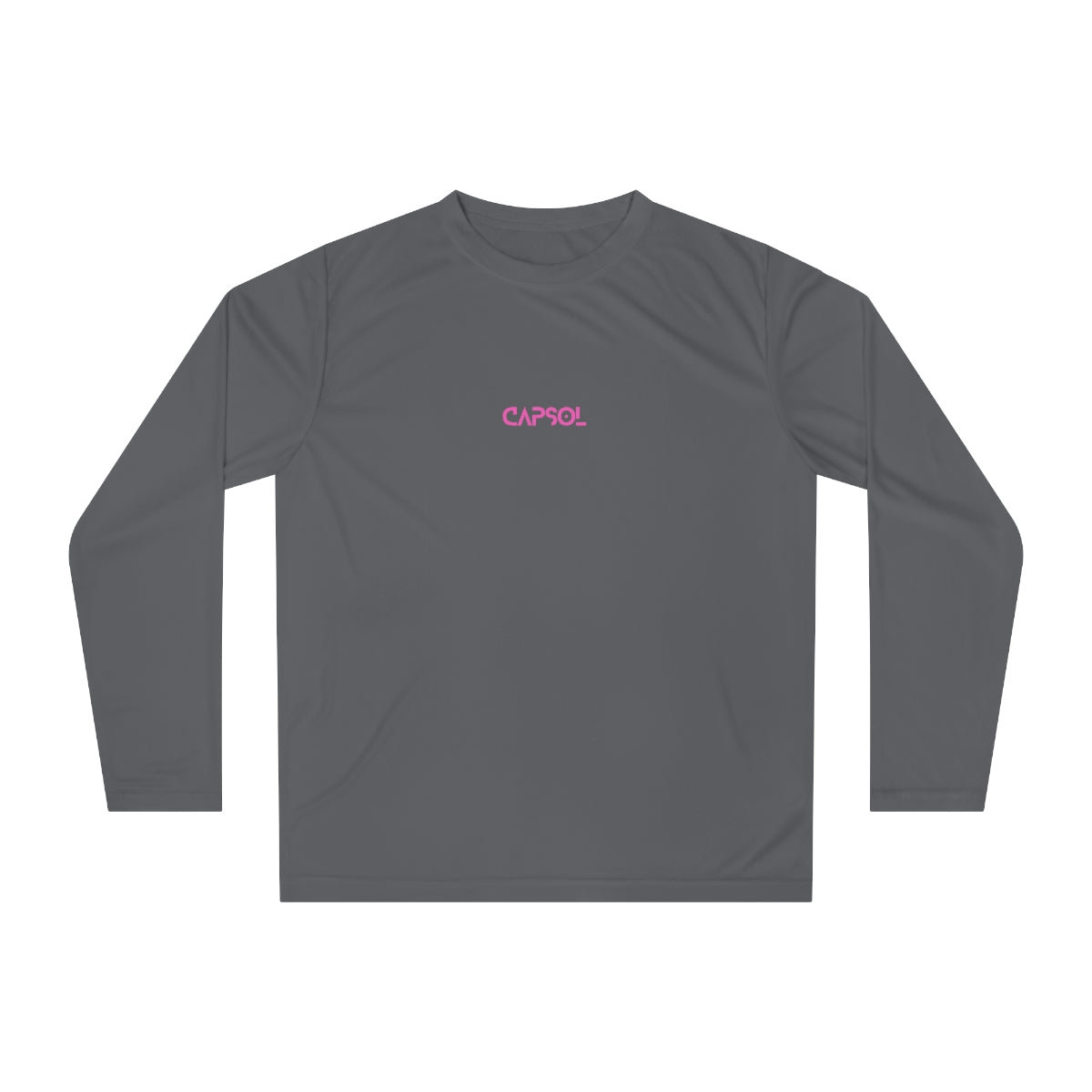 CapSol (front) - pink text - Women's Performance Long Sleeve Shirt