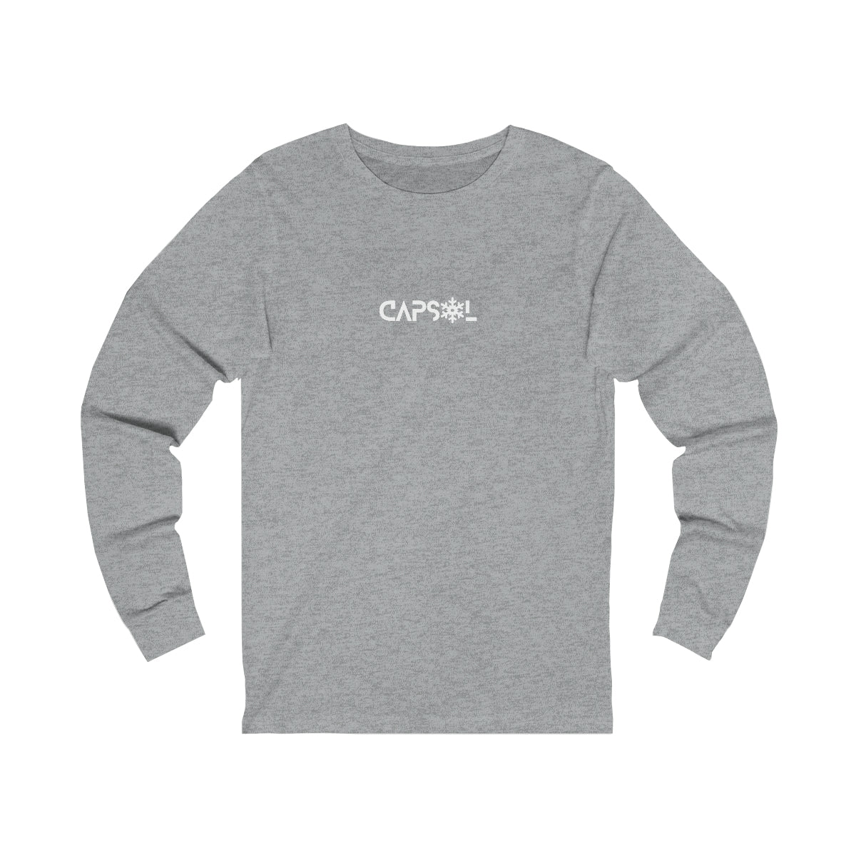 CapSol (front) - white text - SNOWFLAKE - Unisex Jersey Long Sleeve Tee