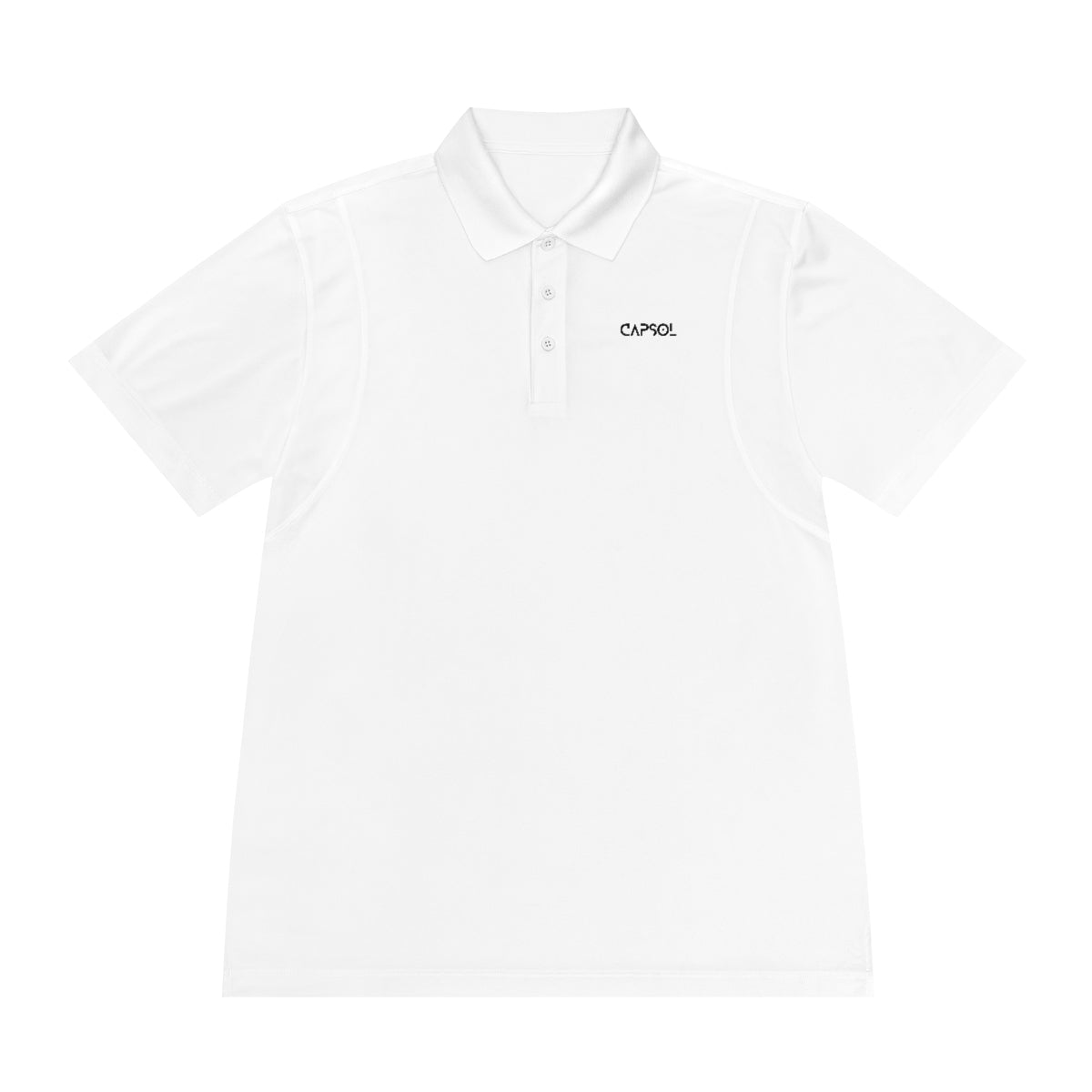 CapSol (front left) - white text - Men's Sport Polo Shirt