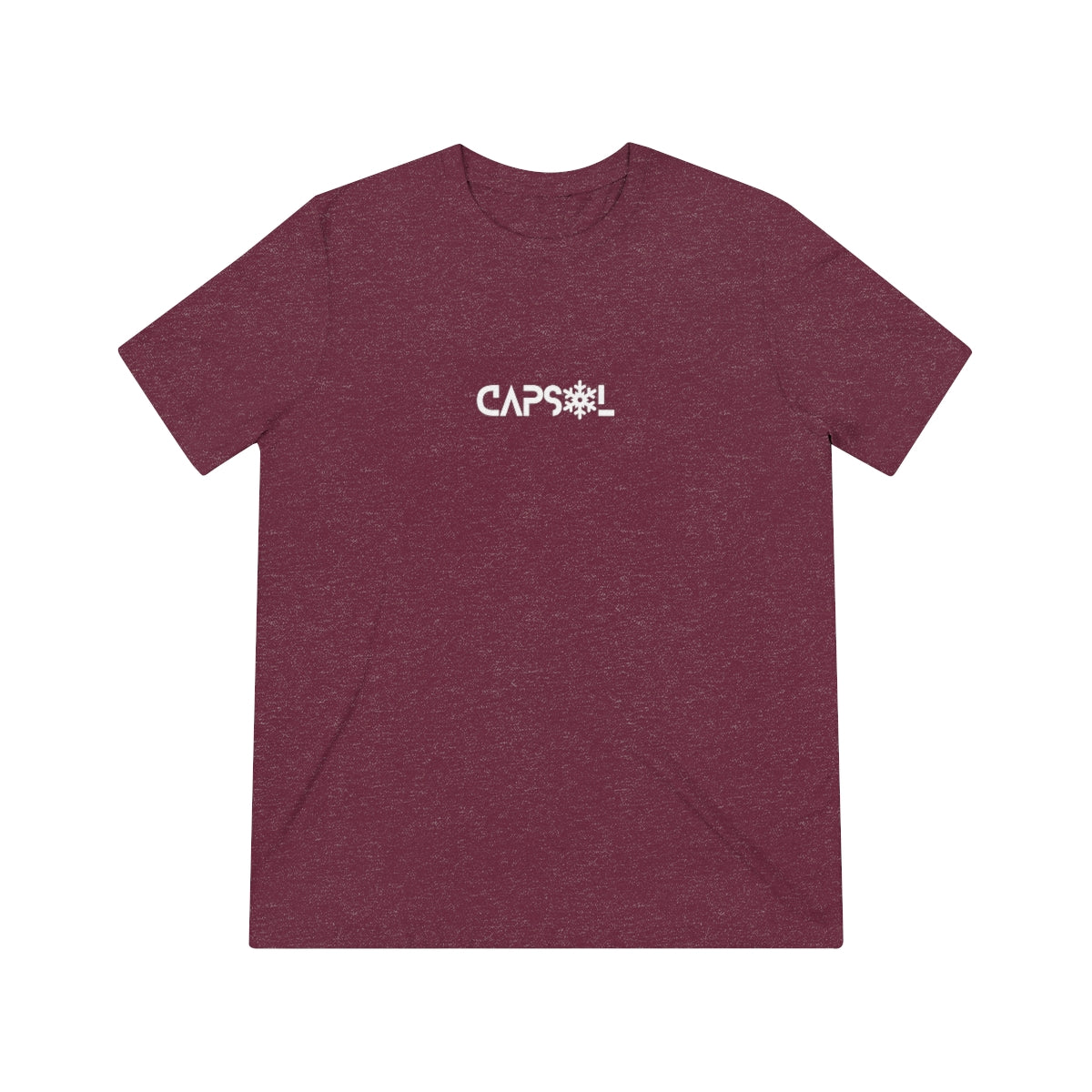 CapSol (front) - white text - SNOWFLAKE - Unisex Triblend Tee