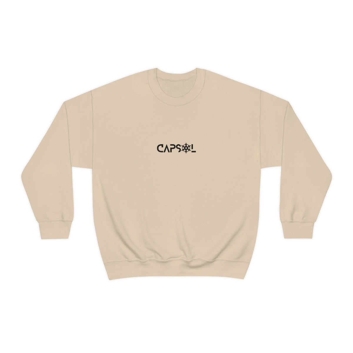 CapSol (front) - black text - SNOWFLAKE - Unisex Heavy Blend™ Crewneck Sweatshirt