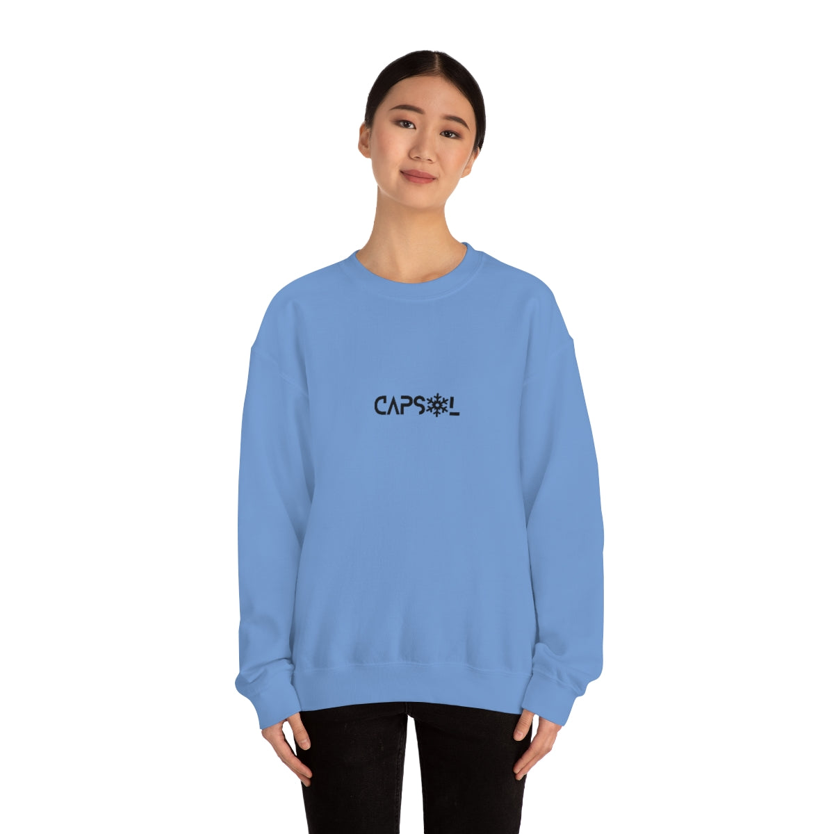 CapSol (front) - black text - SNOWFLAKE - Unisex Heavy Blend™ Crewneck Sweatshirt