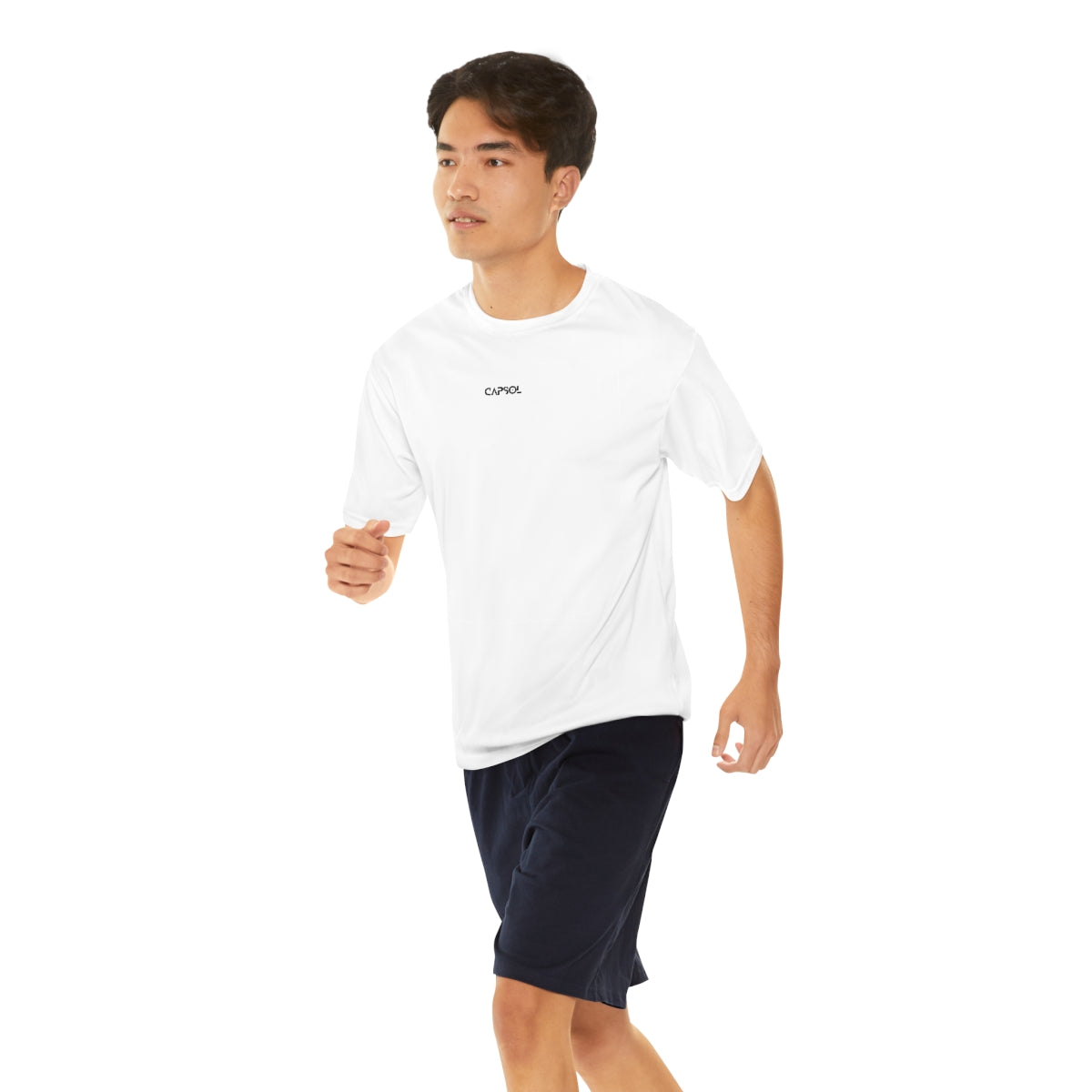 CapSol (front) - white text - Men's Performance T-Shirt