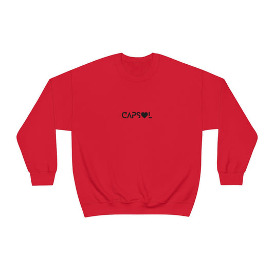 CapSol (front) - black text - VDAY - Unisex Heavy Blend™ Crewneck Sweatshirt