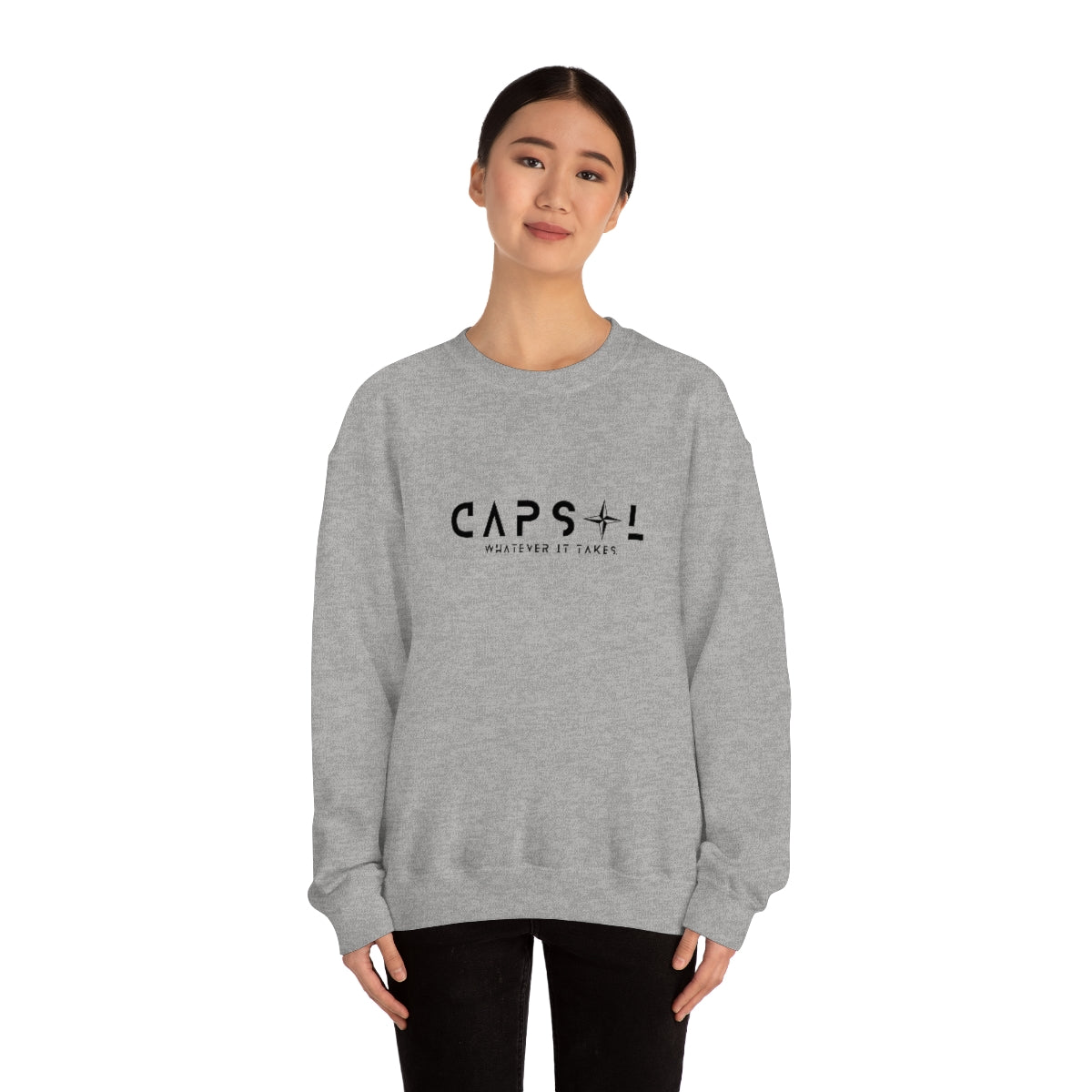 Star - black text - Crewneck Sweatshirt