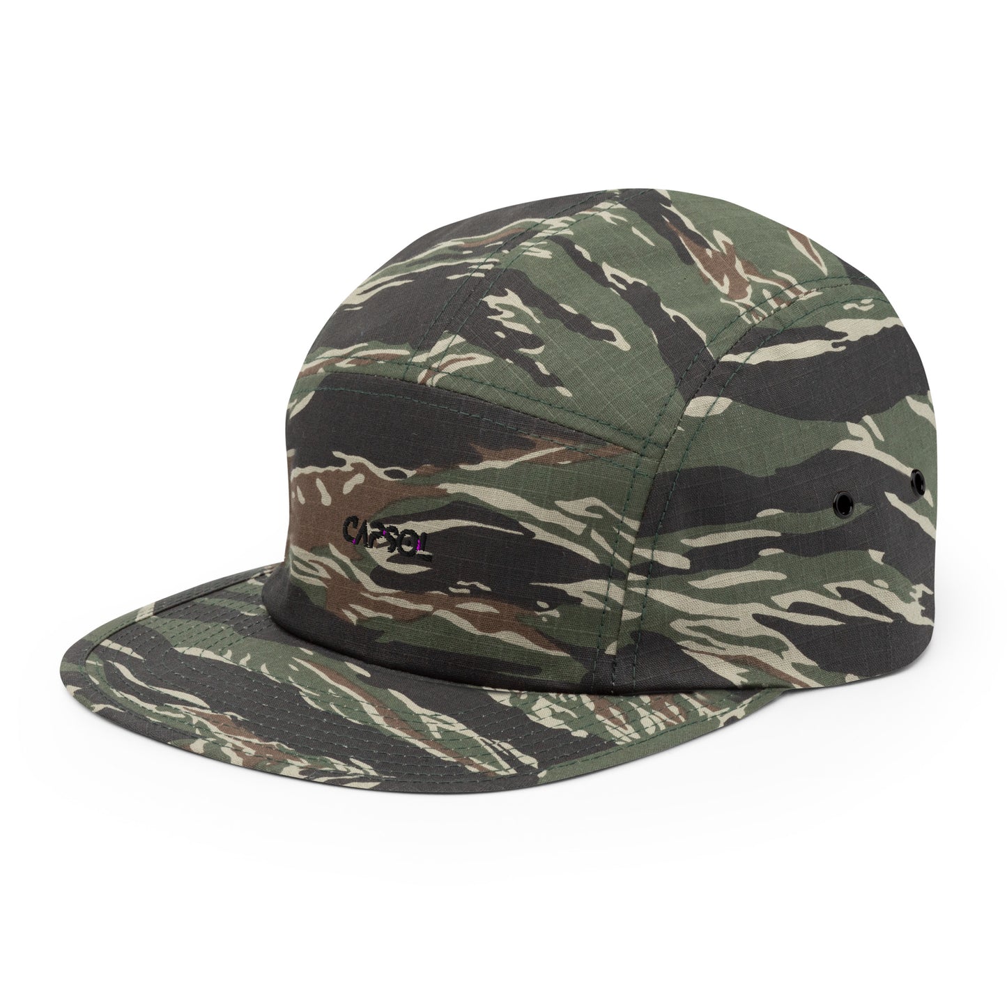 CapSol - black thread - Five Panel Cap