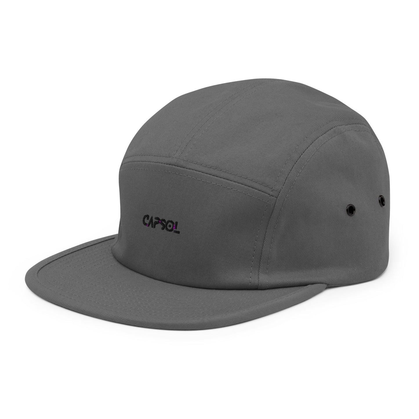 CapSol - black thread - Five Panel Cap