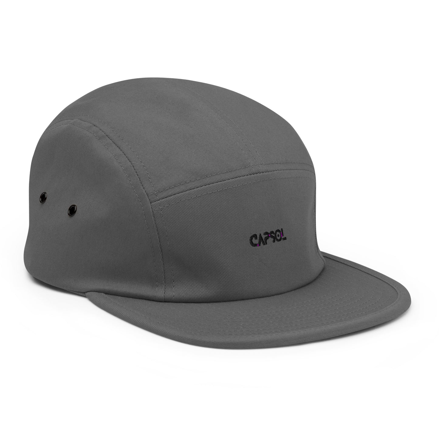 CapSol - black thread - Five Panel Cap