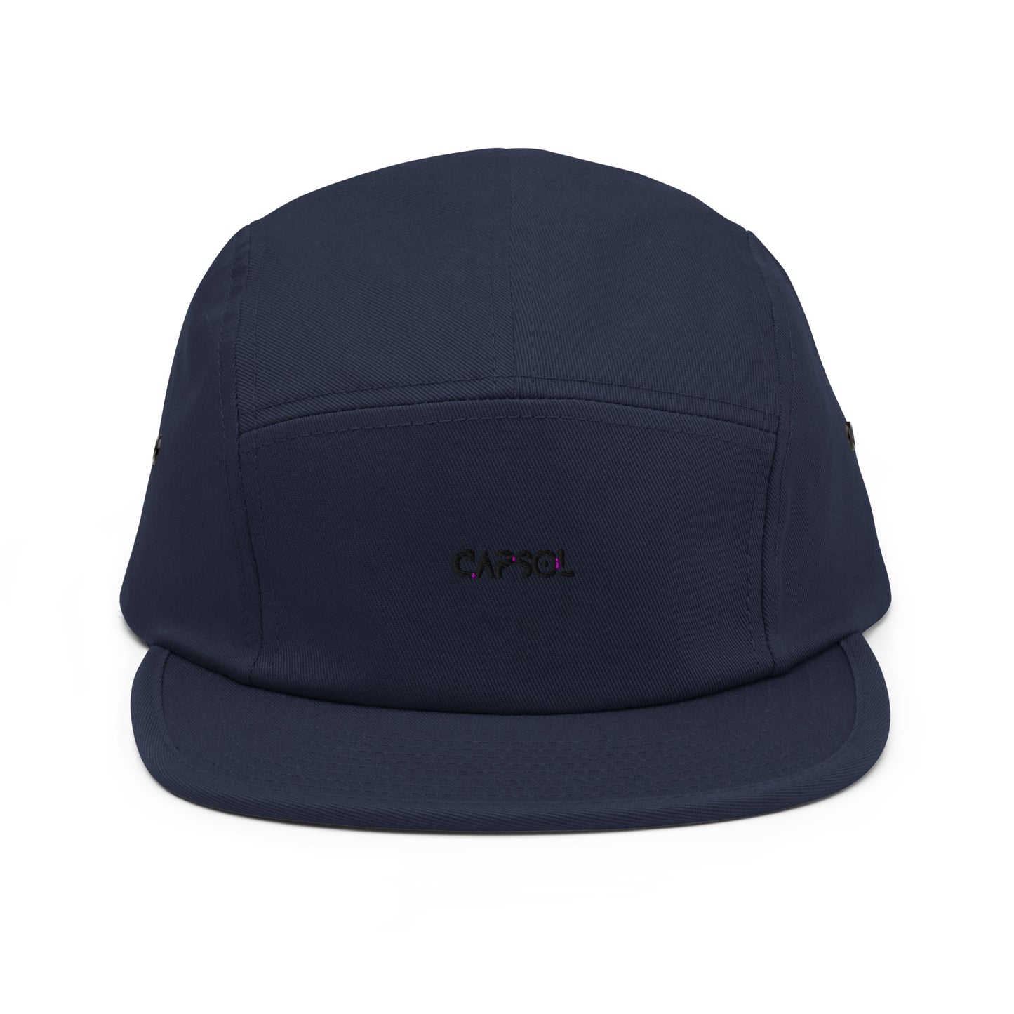 CapSol - black thread - Five Panel Cap