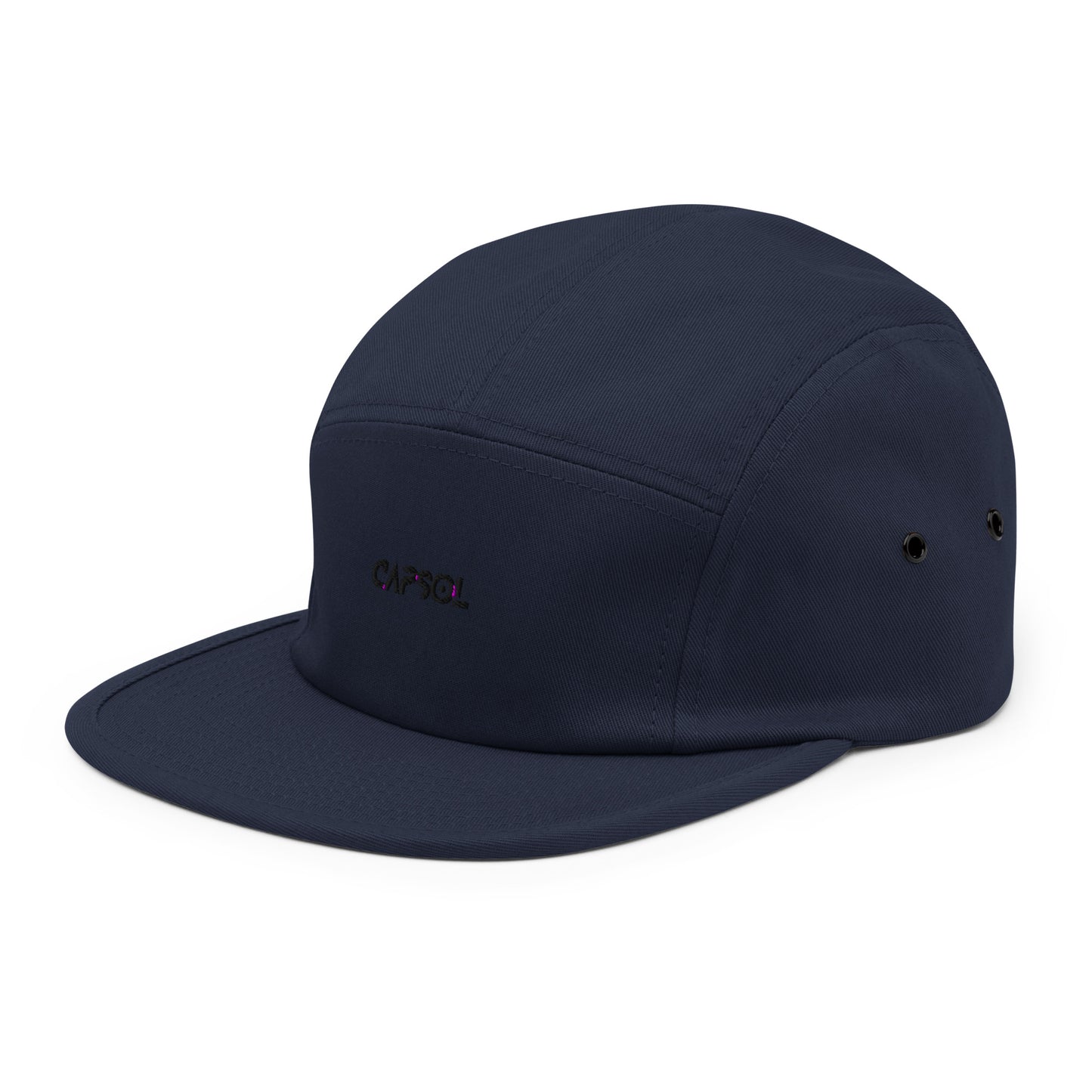 CapSol - black thread - Five Panel Cap