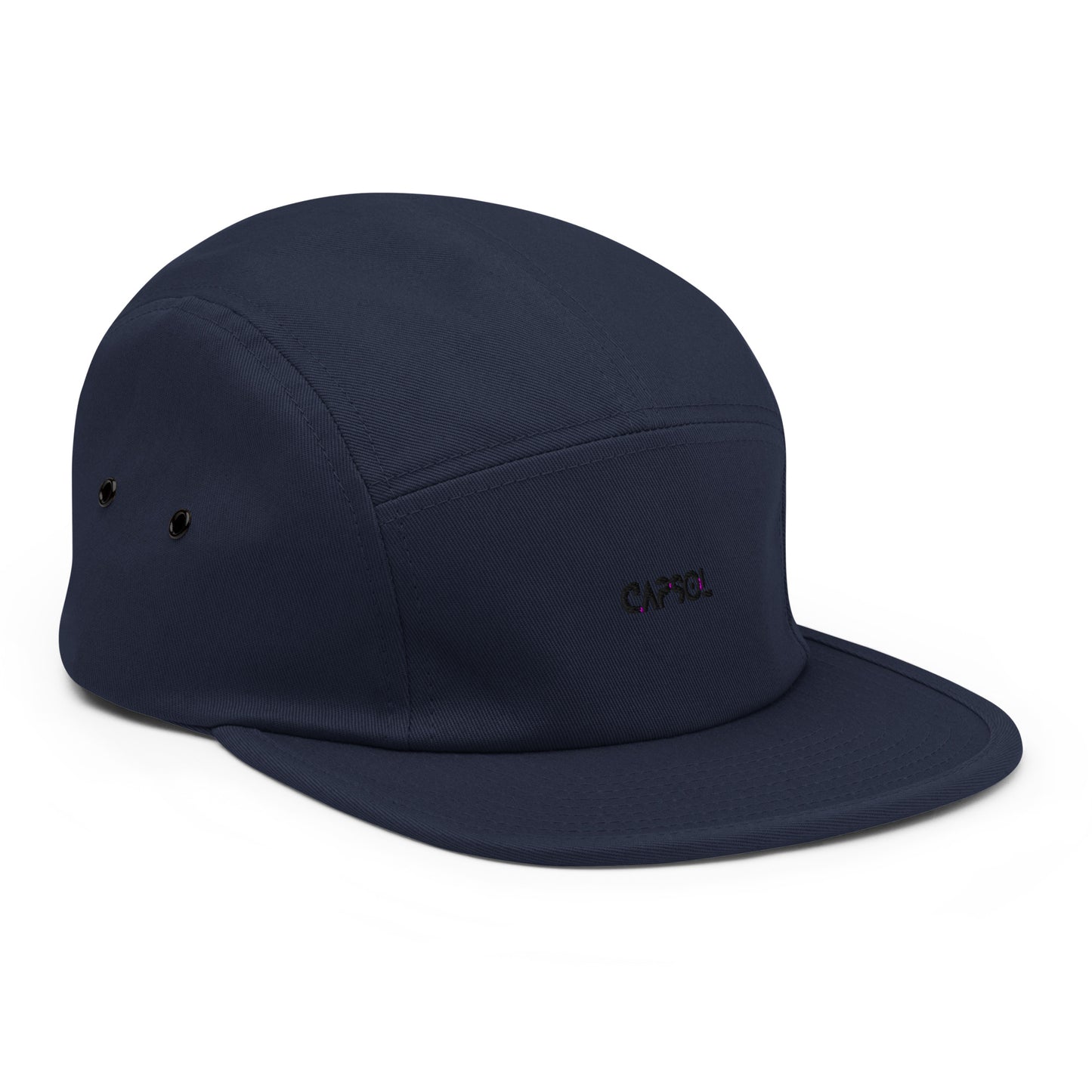 CapSol - black thread - Five Panel Cap