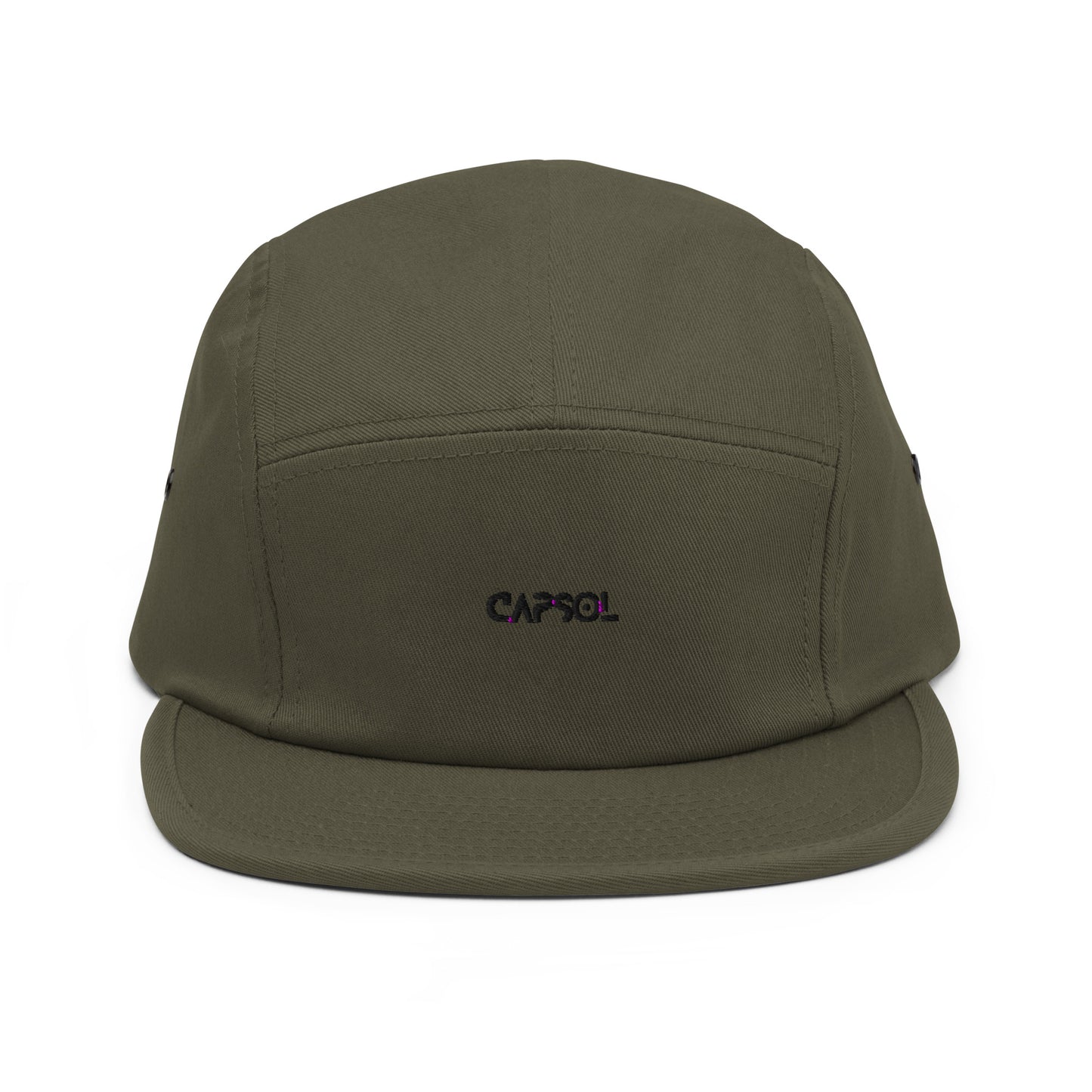 CapSol - black thread - Five Panel Cap