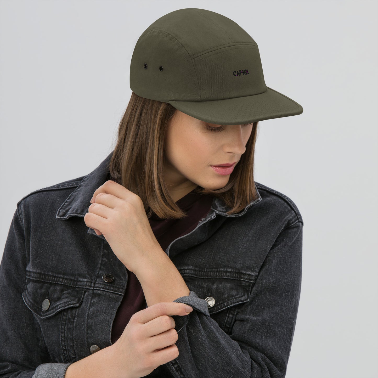 CapSol - black thread - Five Panel Cap