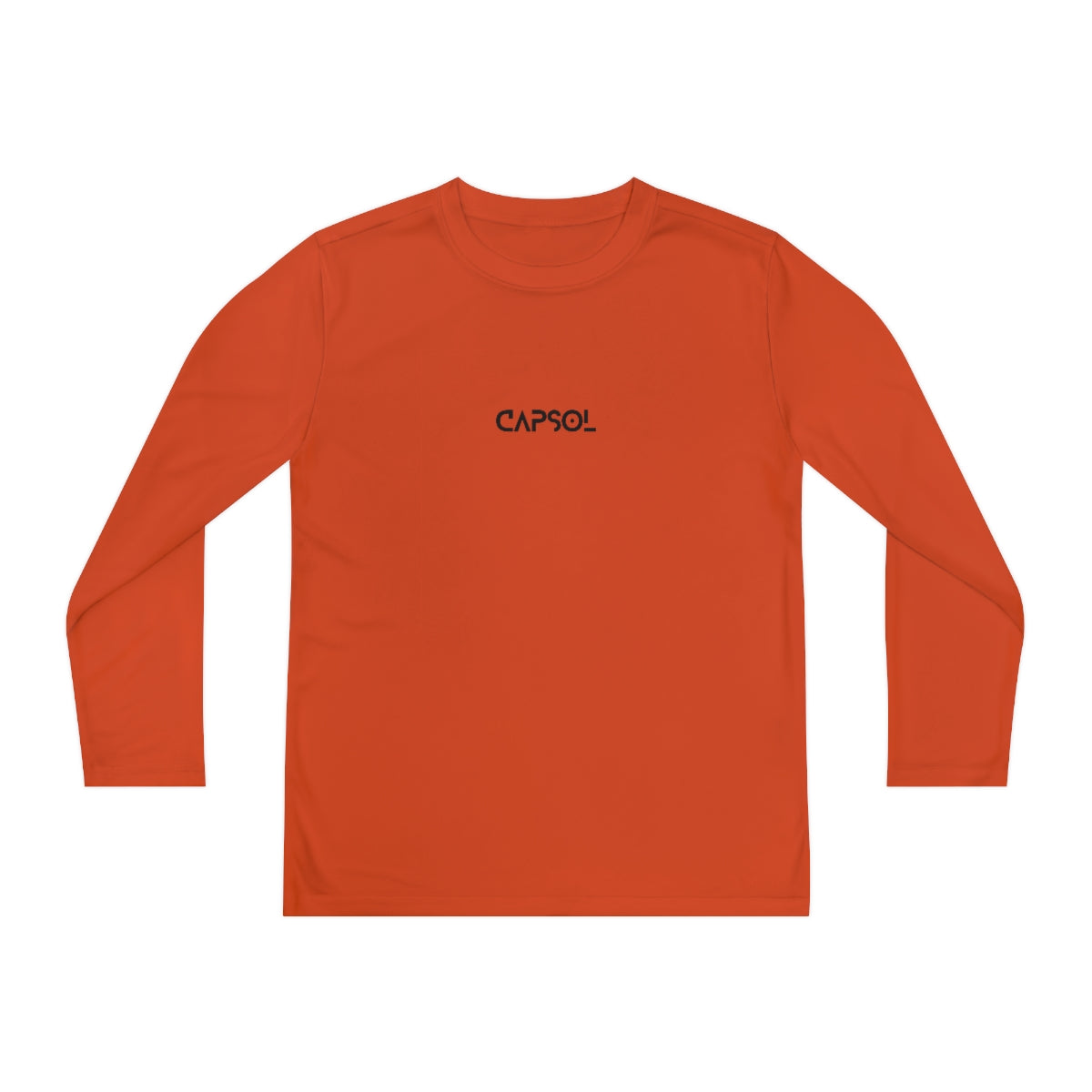 CapSol (front) - b/w text - Youth Long Sleeve Competitor Tee