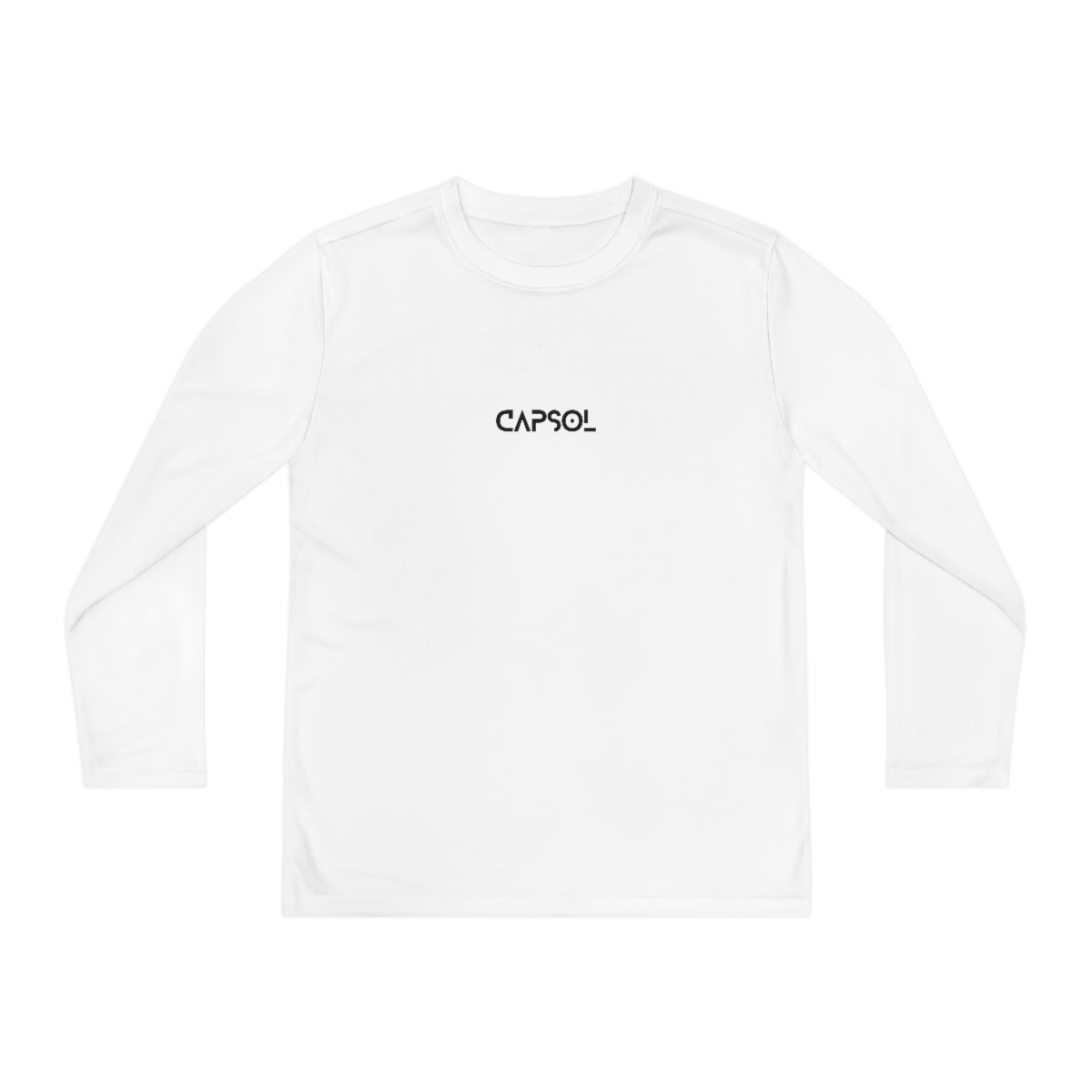 CapSol (front) - b/w text - Youth Long Sleeve Competitor Tee