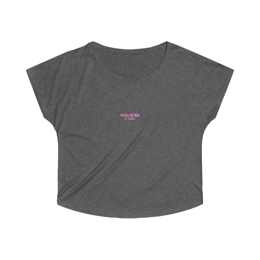 CapSol (front) - pink text - Women's Tri-Blend Dolman