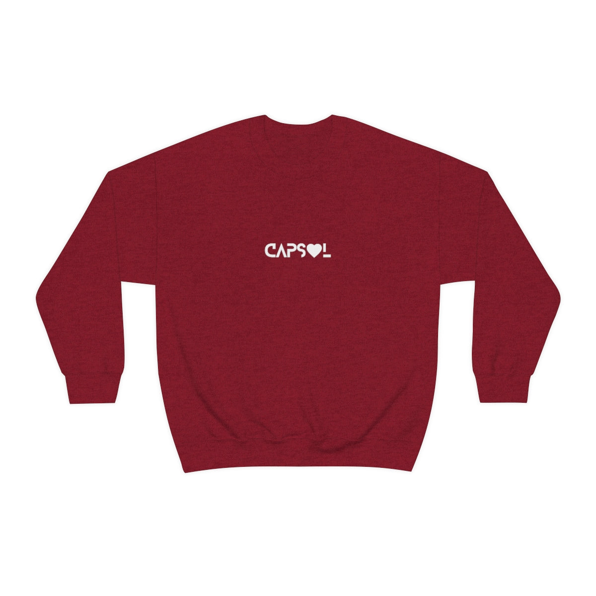 CapSol (front) - white text - VDAY - Unisex Heavy Blend™ Crewneck Sweatshirt