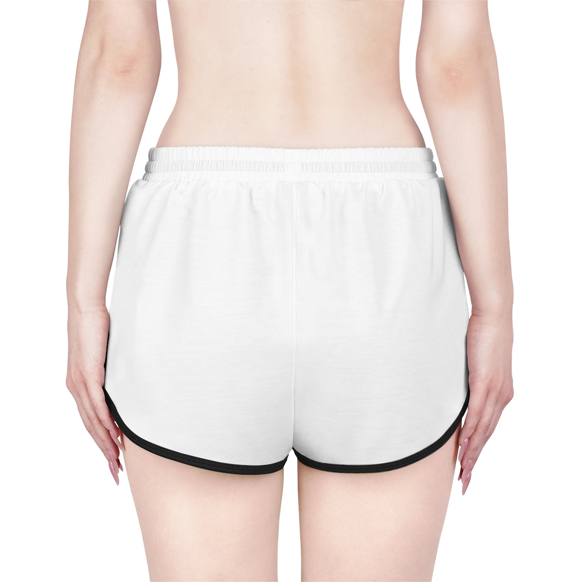 CapSol (front left) - pink text - Women's Relaxed Shorts (AOP)