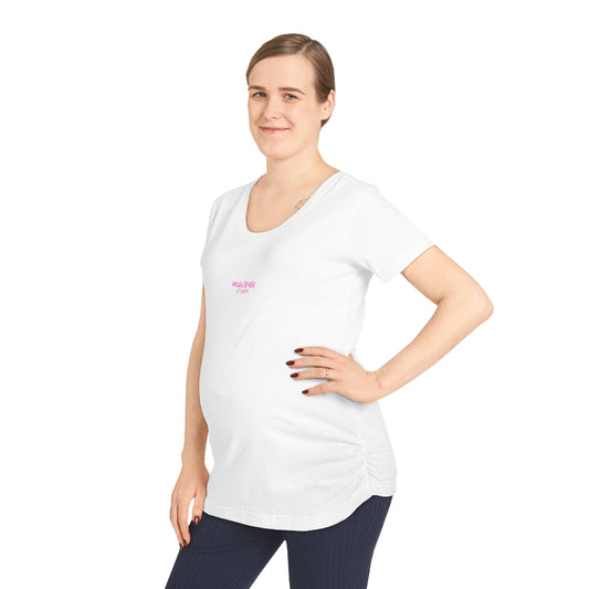 CapSol (front) - pink text - Women's Maternity Tee