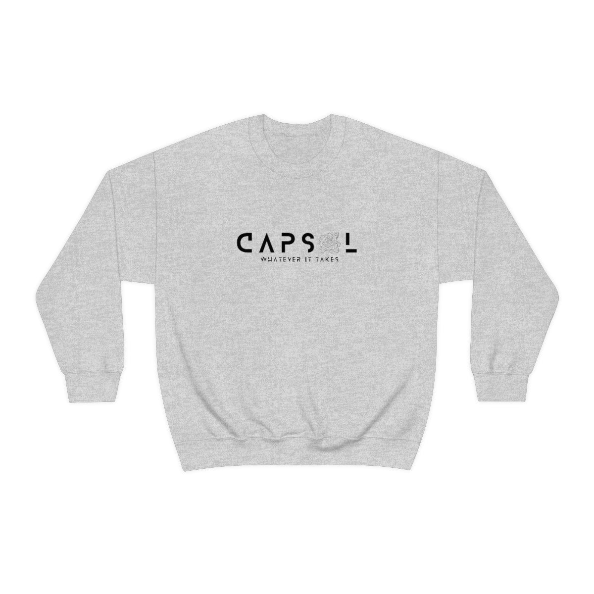 Rose - black text - Crewneck Sweatshirt