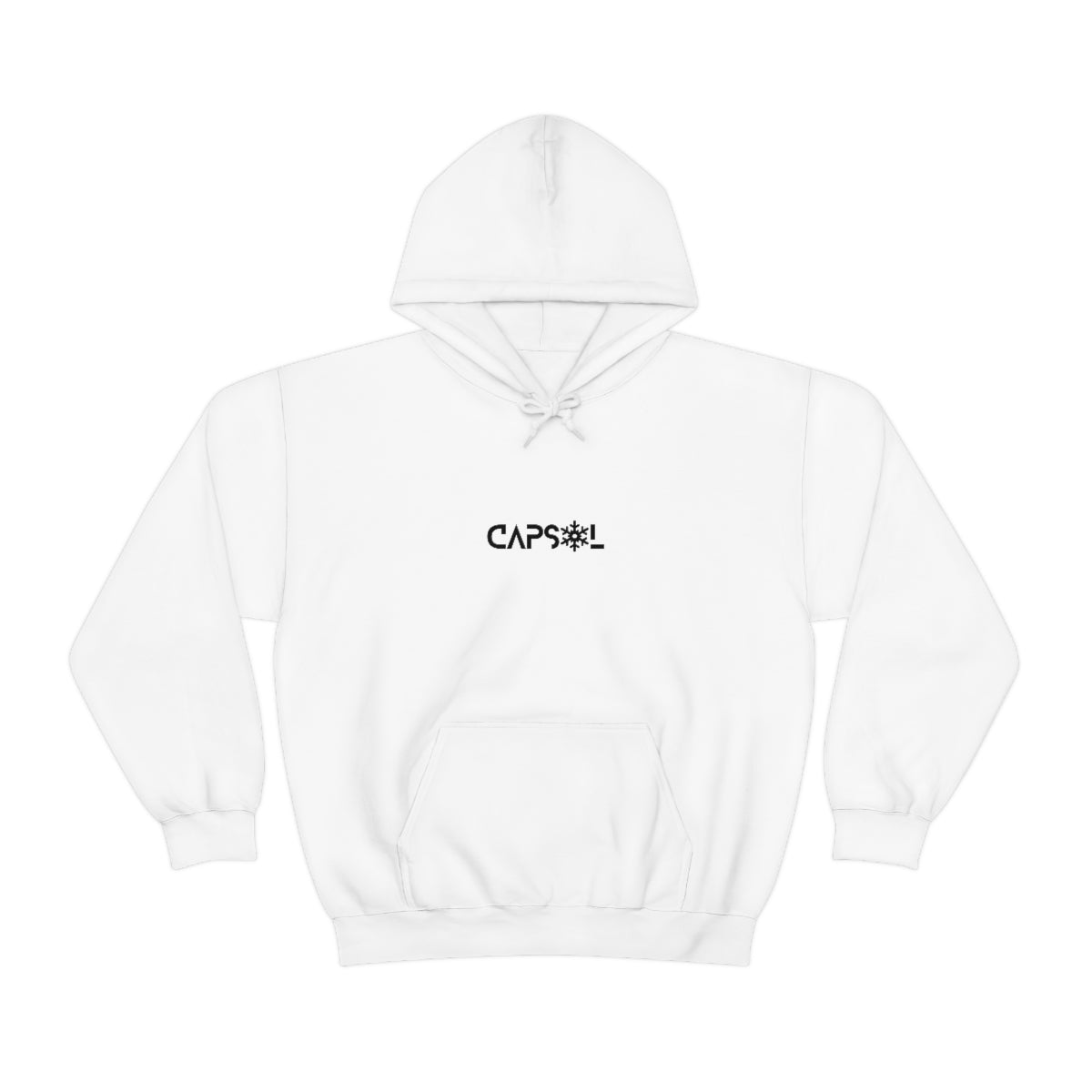 CapSol (front) - black text - SNOWFLAKE - Unisex Heavy Blend™ Hooded Sweatshirt