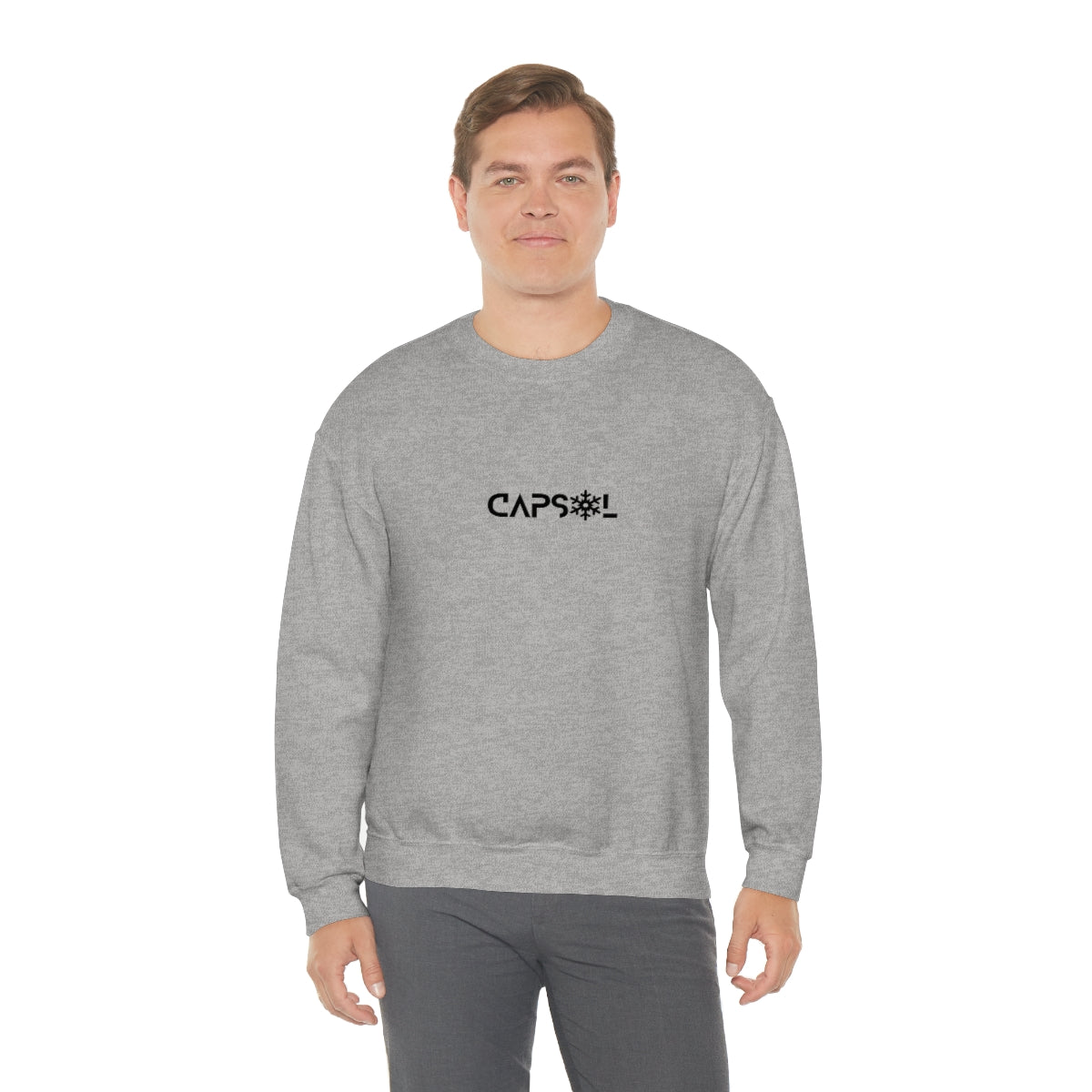 CapSol (front) - black text - SNOWFLAKE - Unisex Heavy Blend™ Crewneck Sweatshirt