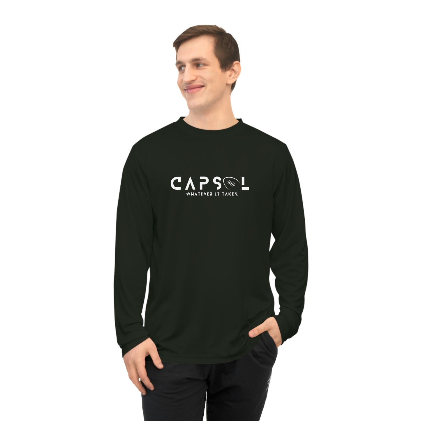 Football - white text - Performance Long Sleeve Shirt - basic