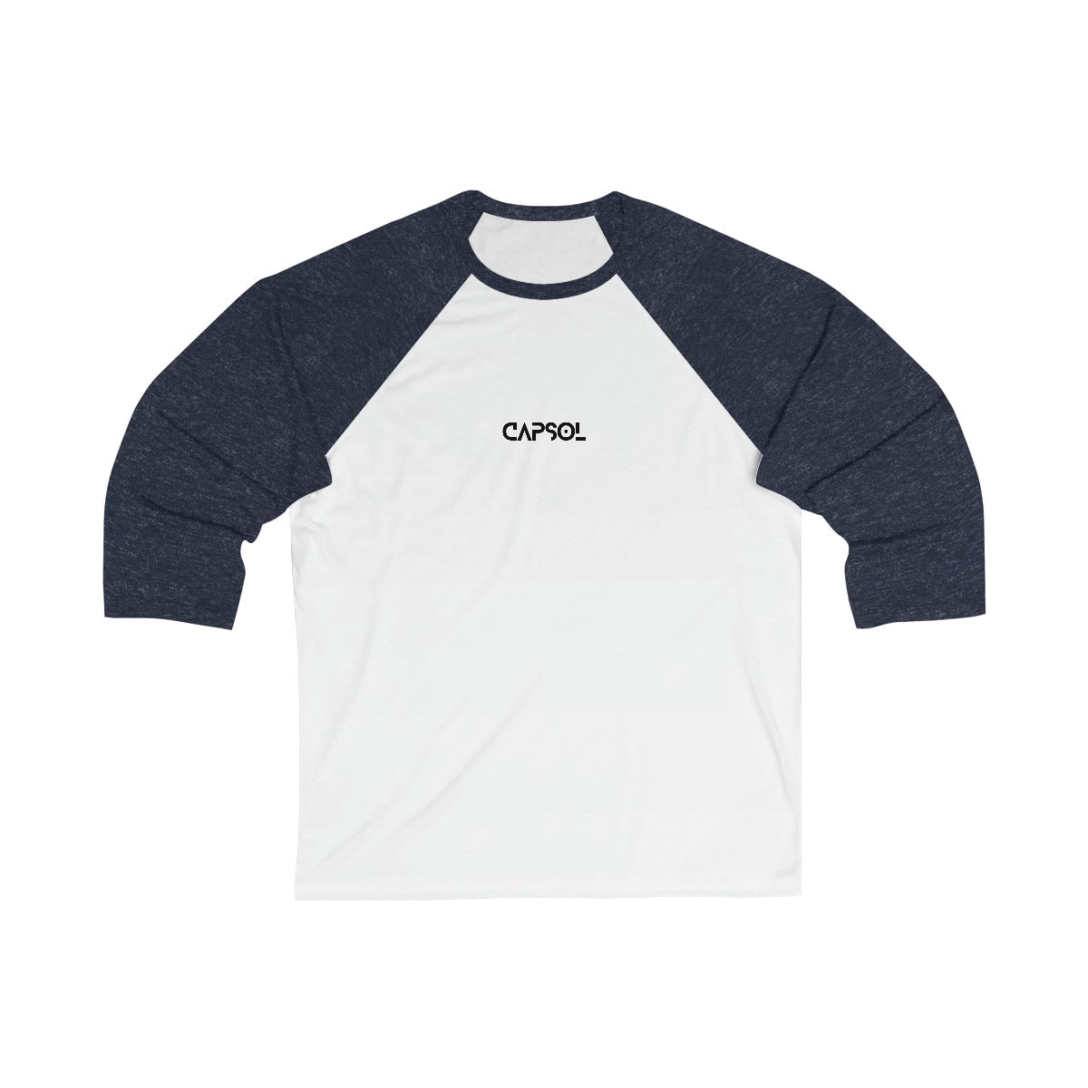CapSol (front) - b/w text - Unisex 3\4 Sleeve Baseball Tee