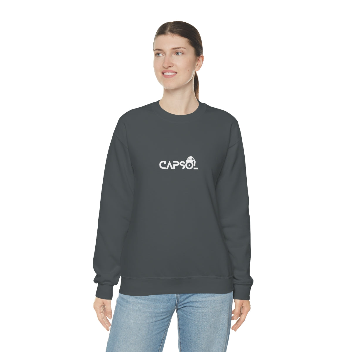 CapSol (front) - white text - XMAS - Unisex Heavy Blend™ Crewneck Sweatshirt