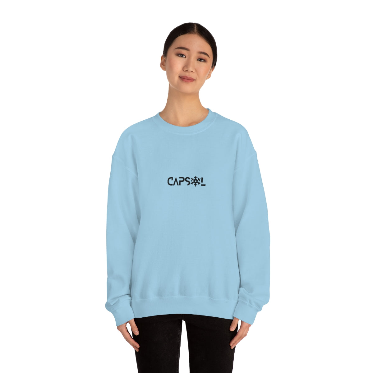 CapSol (front) - black text - SNOWFLAKE - Unisex Heavy Blend™ Crewneck Sweatshirt