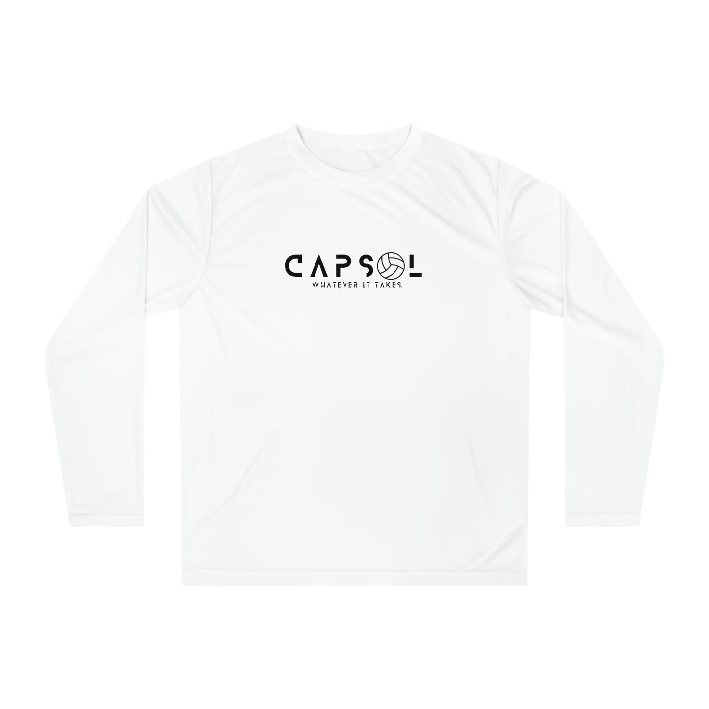 Volleyball - white text - Performance Long Sleeve Shirt - basic