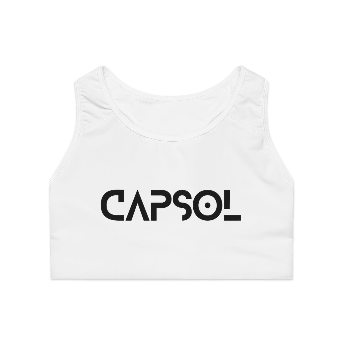 CapSol (front) / Whatever it takes (back) - black text - Sports Bra (AOP)