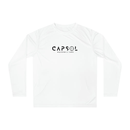 Scope - Shooting - white text - Performance Long Sleeve Shirt - basic